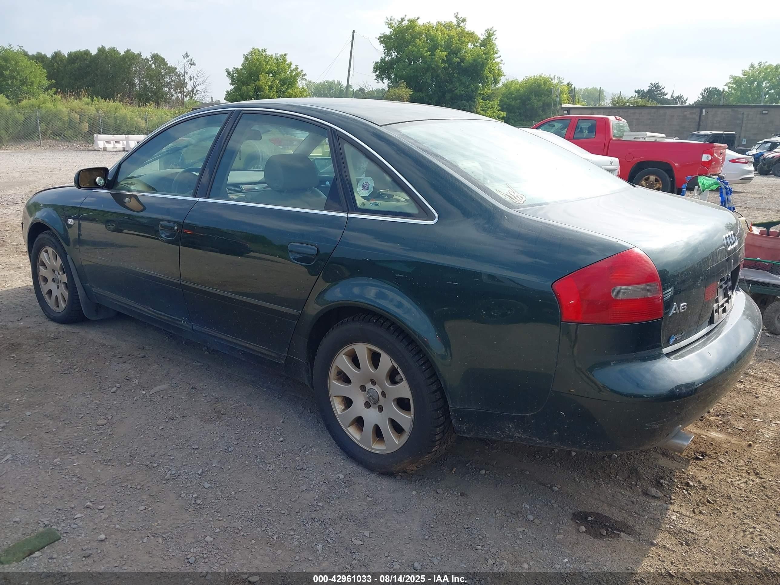 2002 Audi A6 3.0l Green vin: WAULT64B52N073029