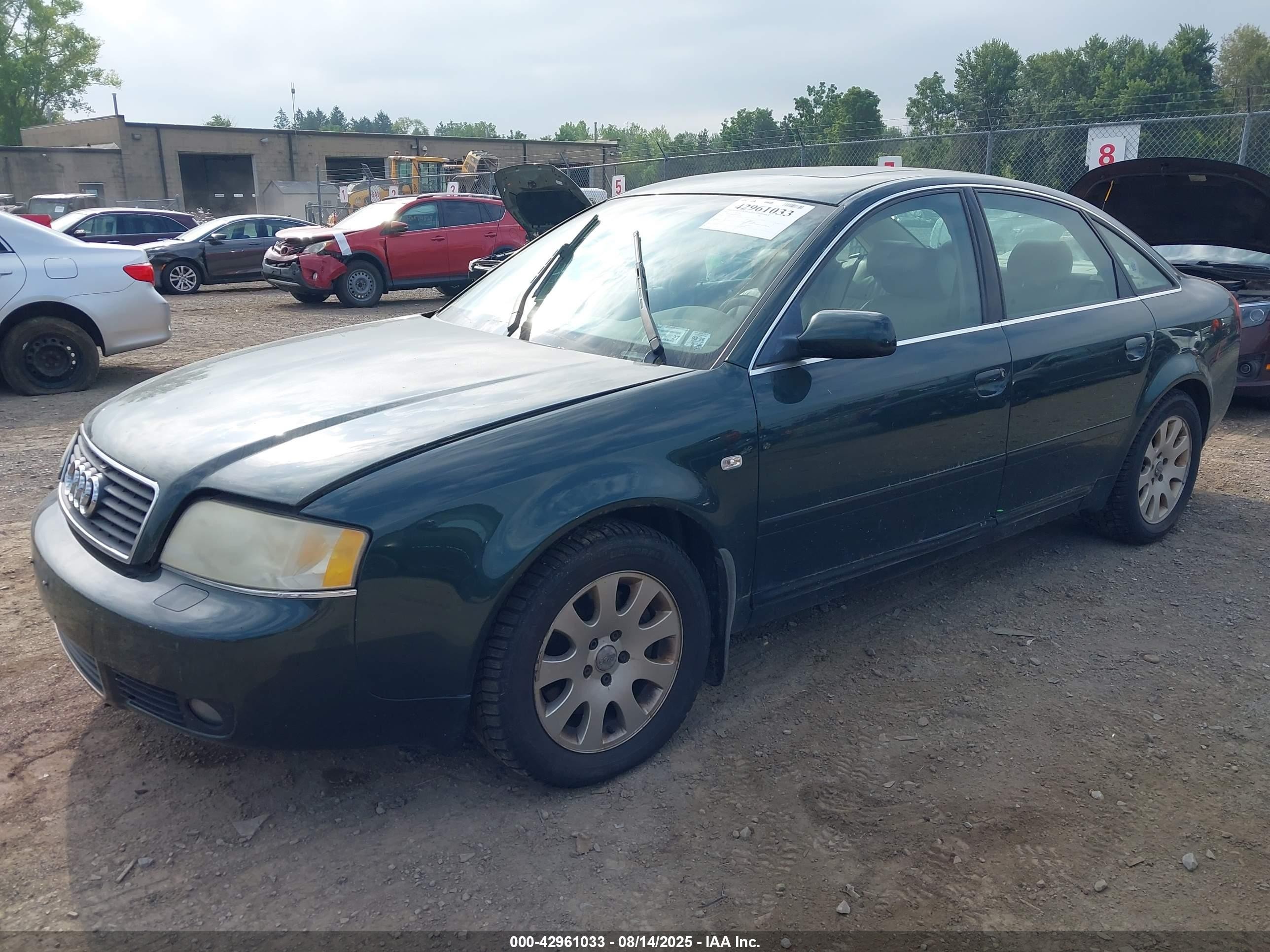 2002 Audi A6 3.0l Green vin: WAULT64B52N073029