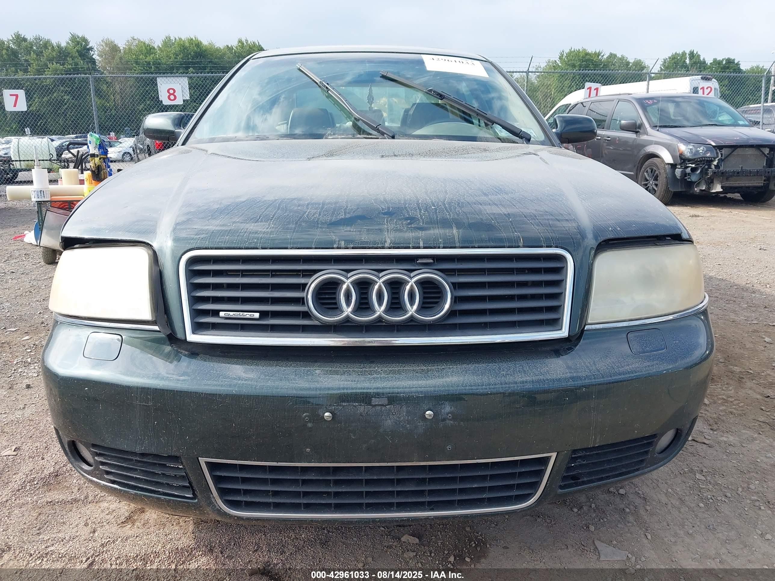 2002 Audi A6 3.0l Green vin: WAULT64B52N073029