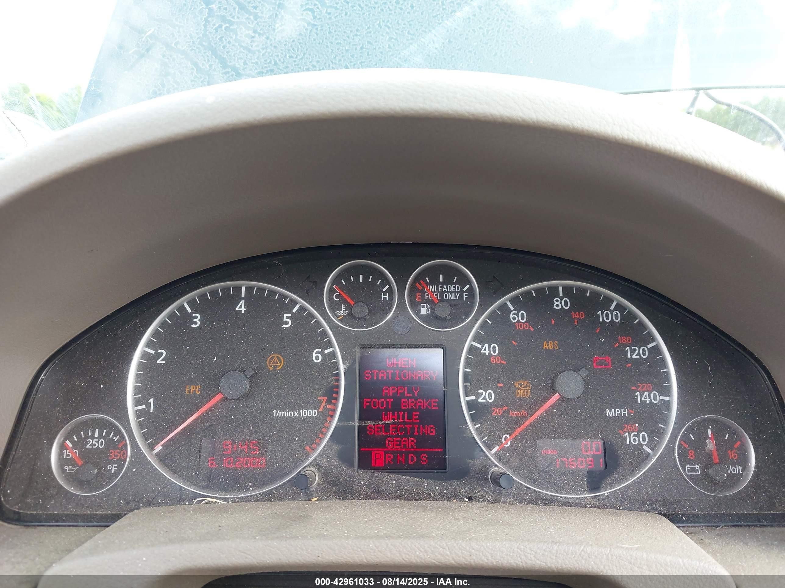 2002 Audi A6 3.0l Green vin: WAULT64B52N073029