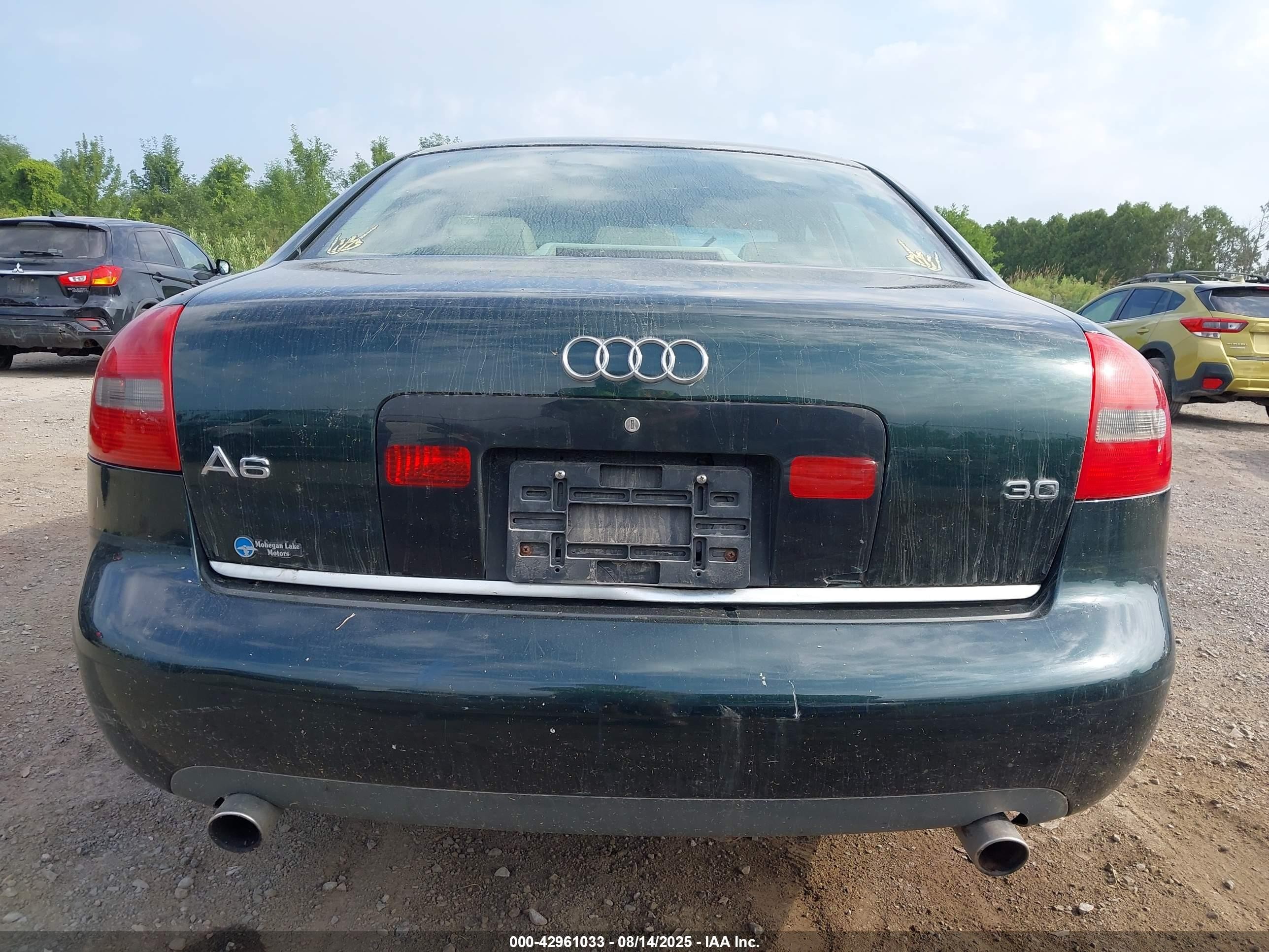 2002 Audi A6 3.0l Green vin: WAULT64B52N073029