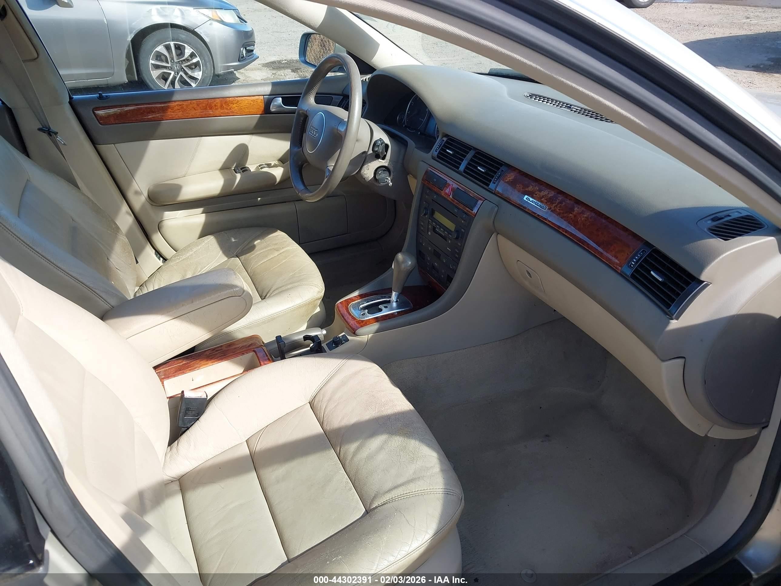 2002 Audi A6 3.0l Gold vin: WAULT64B92N149559