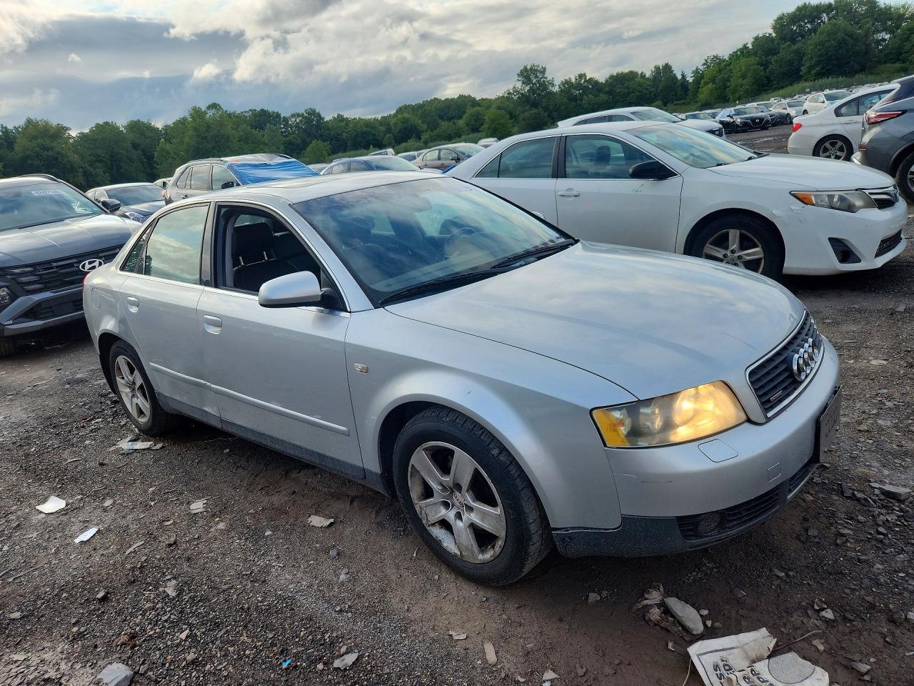 2002 Audi A4 3.0 Quattro Silver vin: WAULT68E02A176192