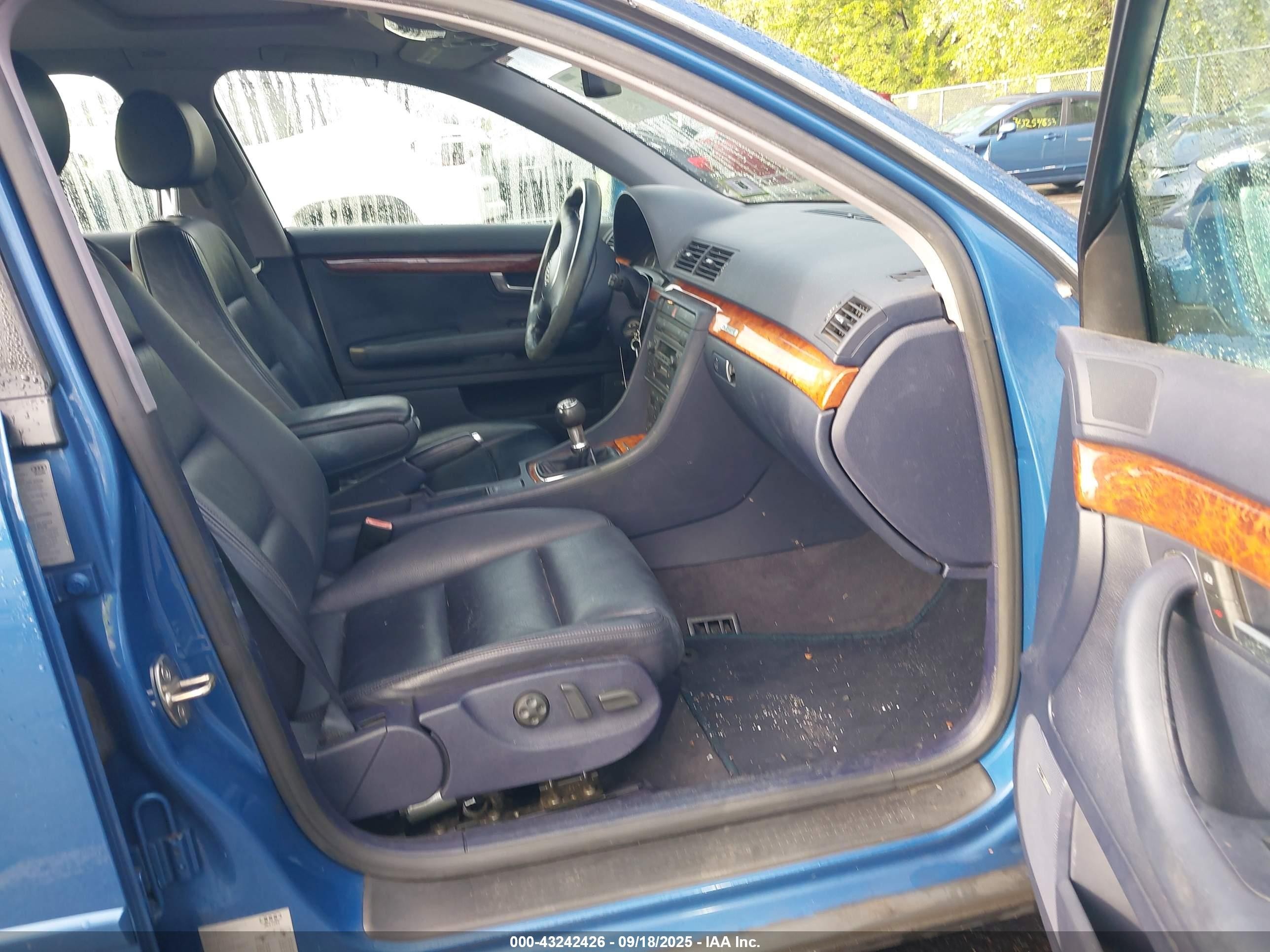 2002 Audi A4 3.0 Blue vin: WAULT68E02A240733