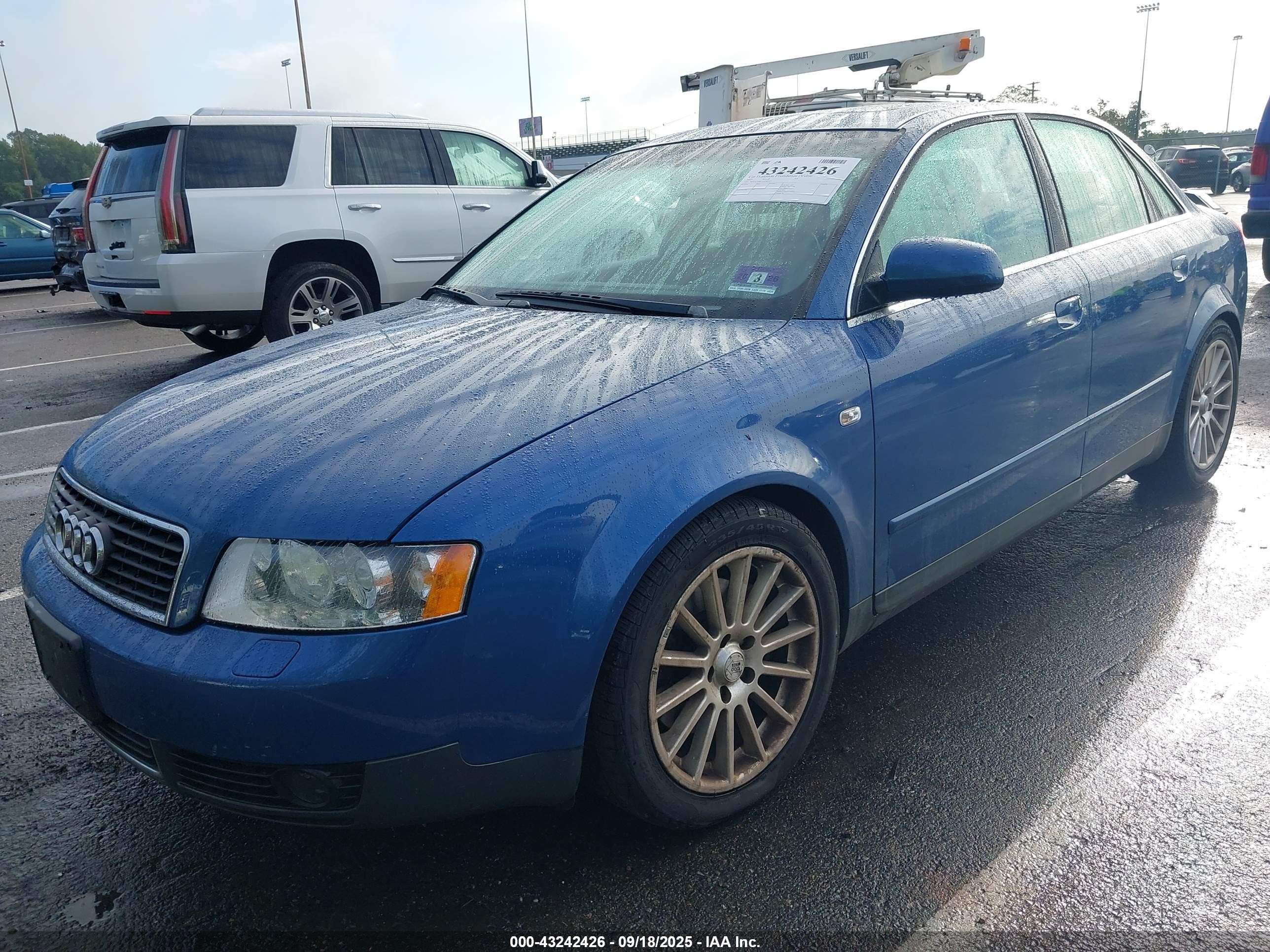 2002 Audi A4 3.0 Blue vin: WAULT68E02A240733