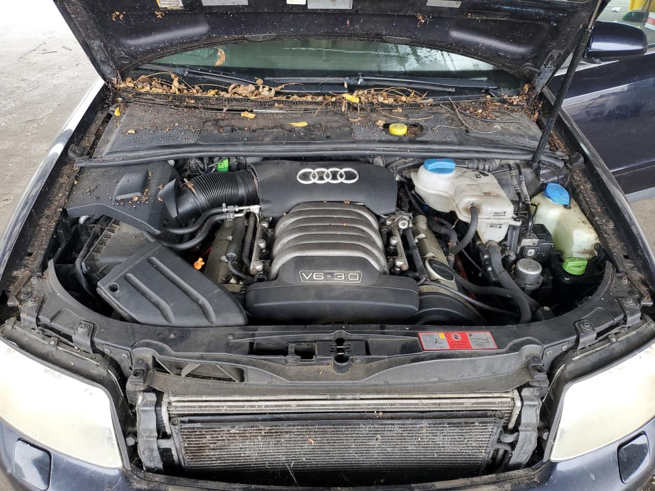 2002 Audi A4 3.0 Quattro Черный vin: WAULT68E12A309896