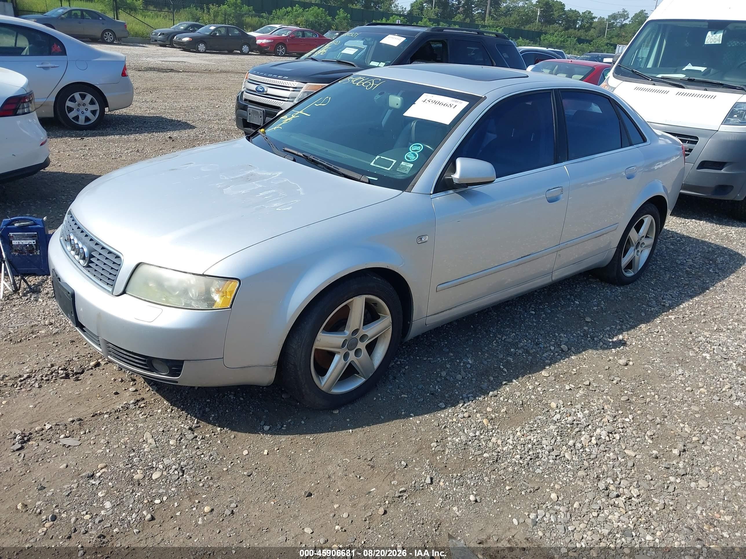 2004 Audi A4 3.0 Silver vin: WAULT68E14A188029