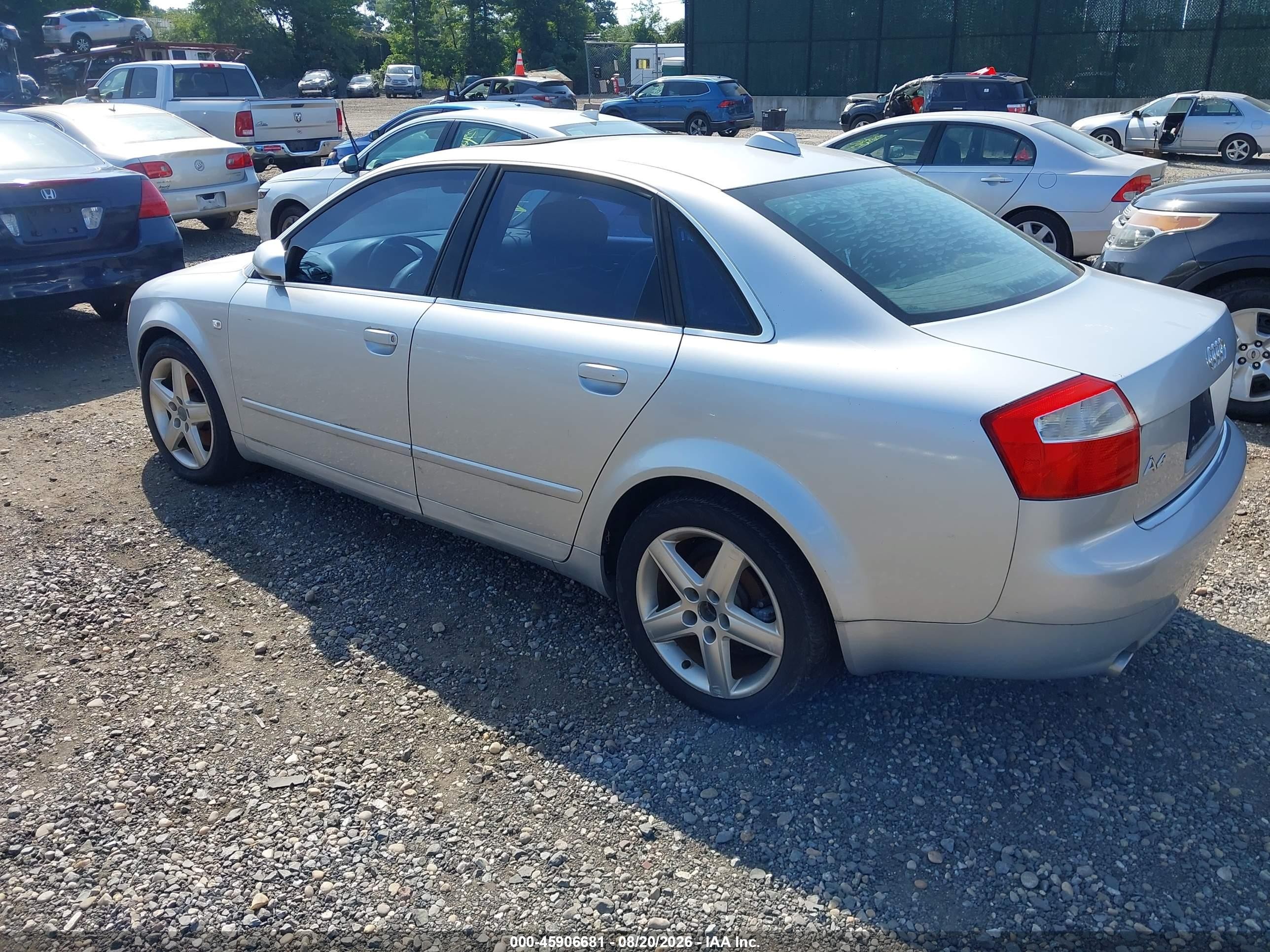 2004 Audi A4 3.0 Silver vin: WAULT68E14A188029