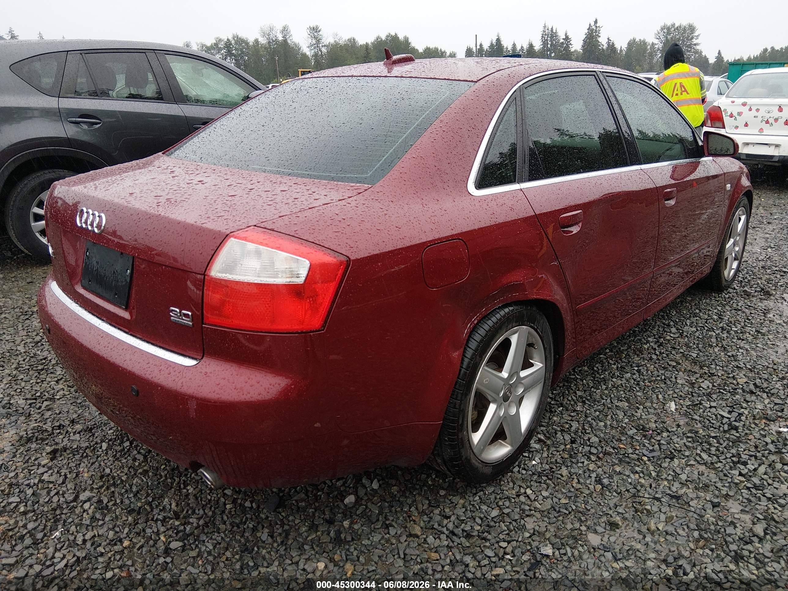 2005 Audi A4 3.0/3.0 Special Edition Red vin: WAULT68E35A036612
