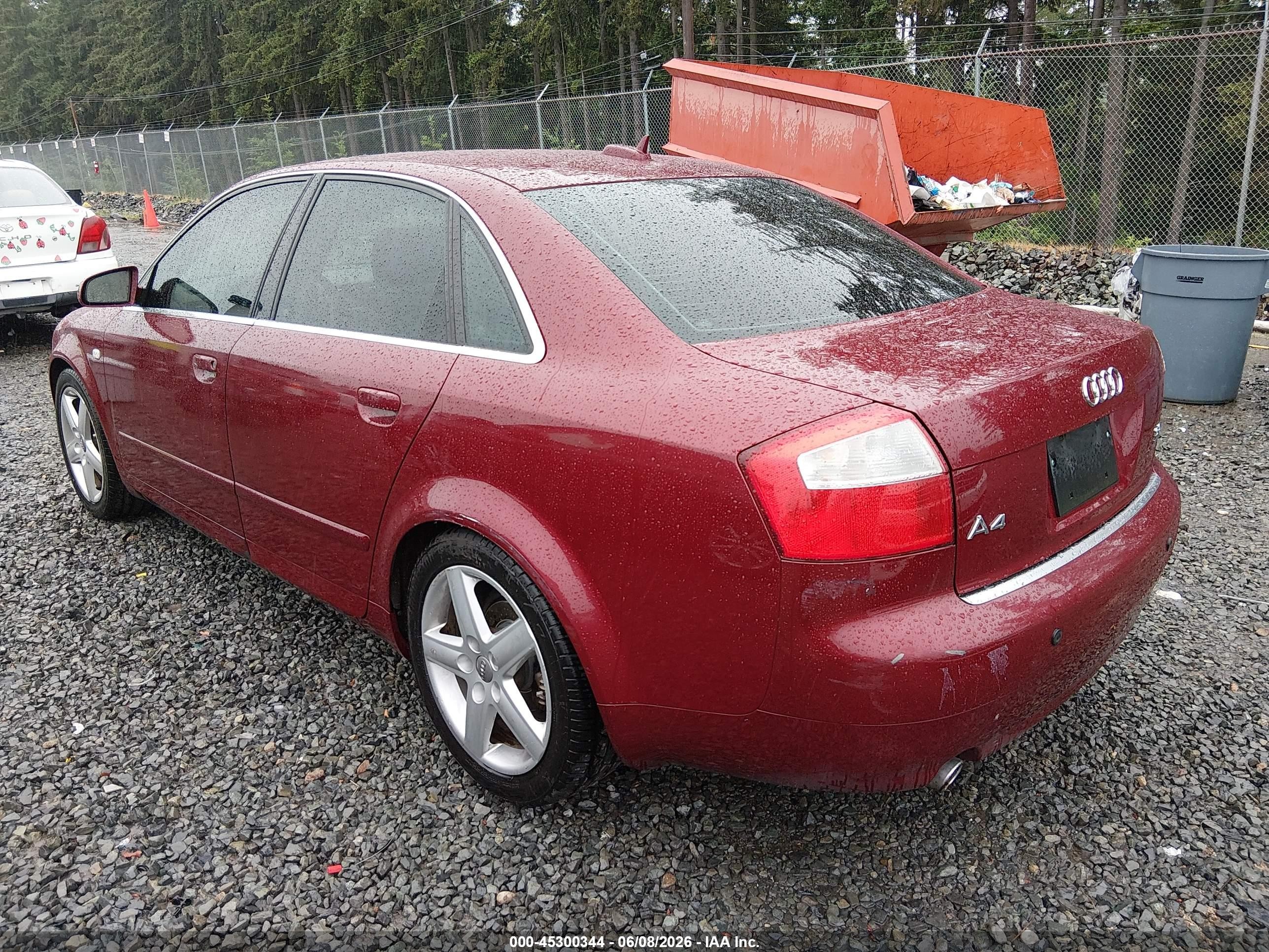 2005 Audi A4 3.0/3.0 Special Edition Red vin: WAULT68E35A036612