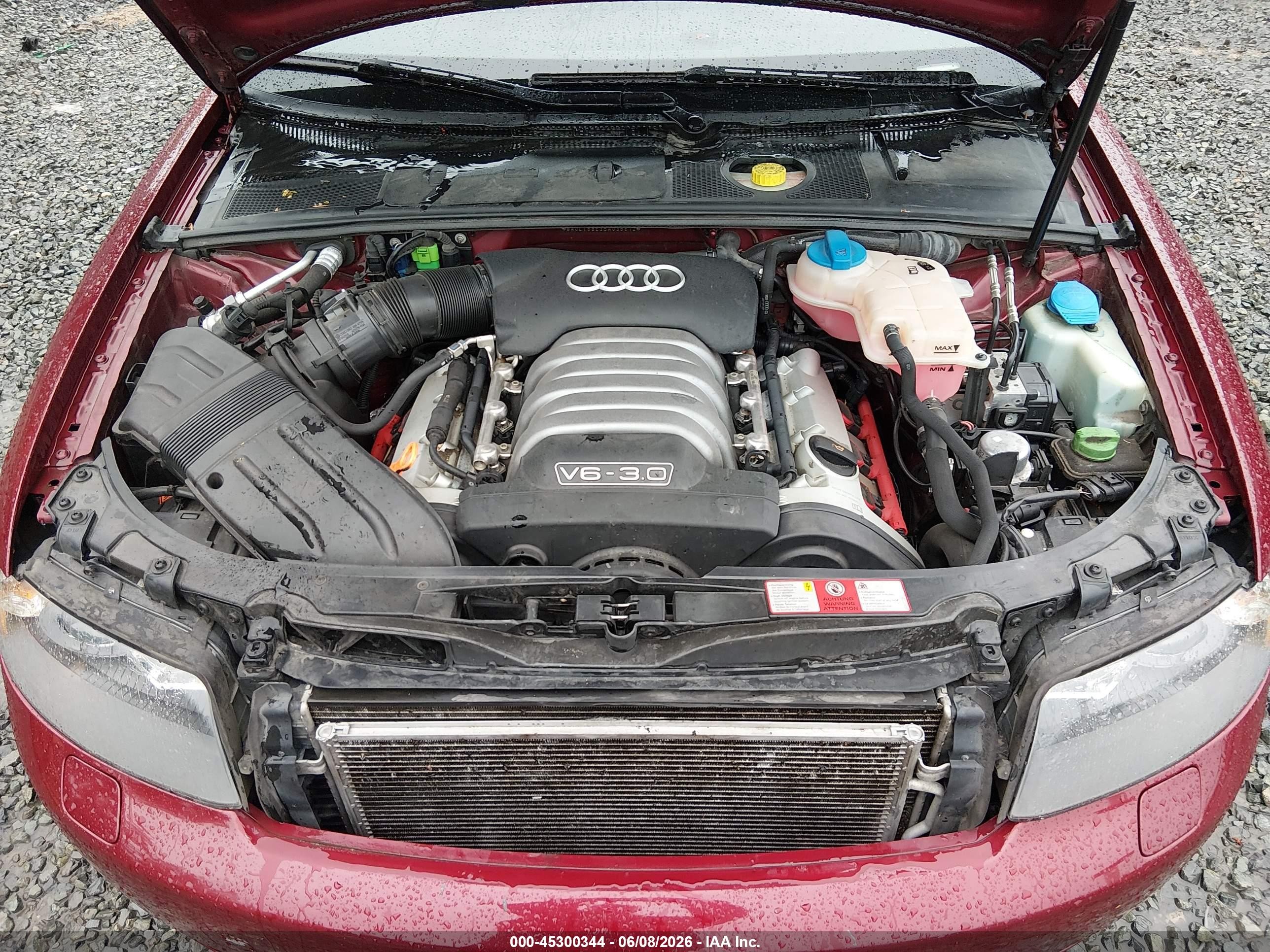 2005 Audi A4 3.0/3.0 Special Edition Red vin: WAULT68E35A036612