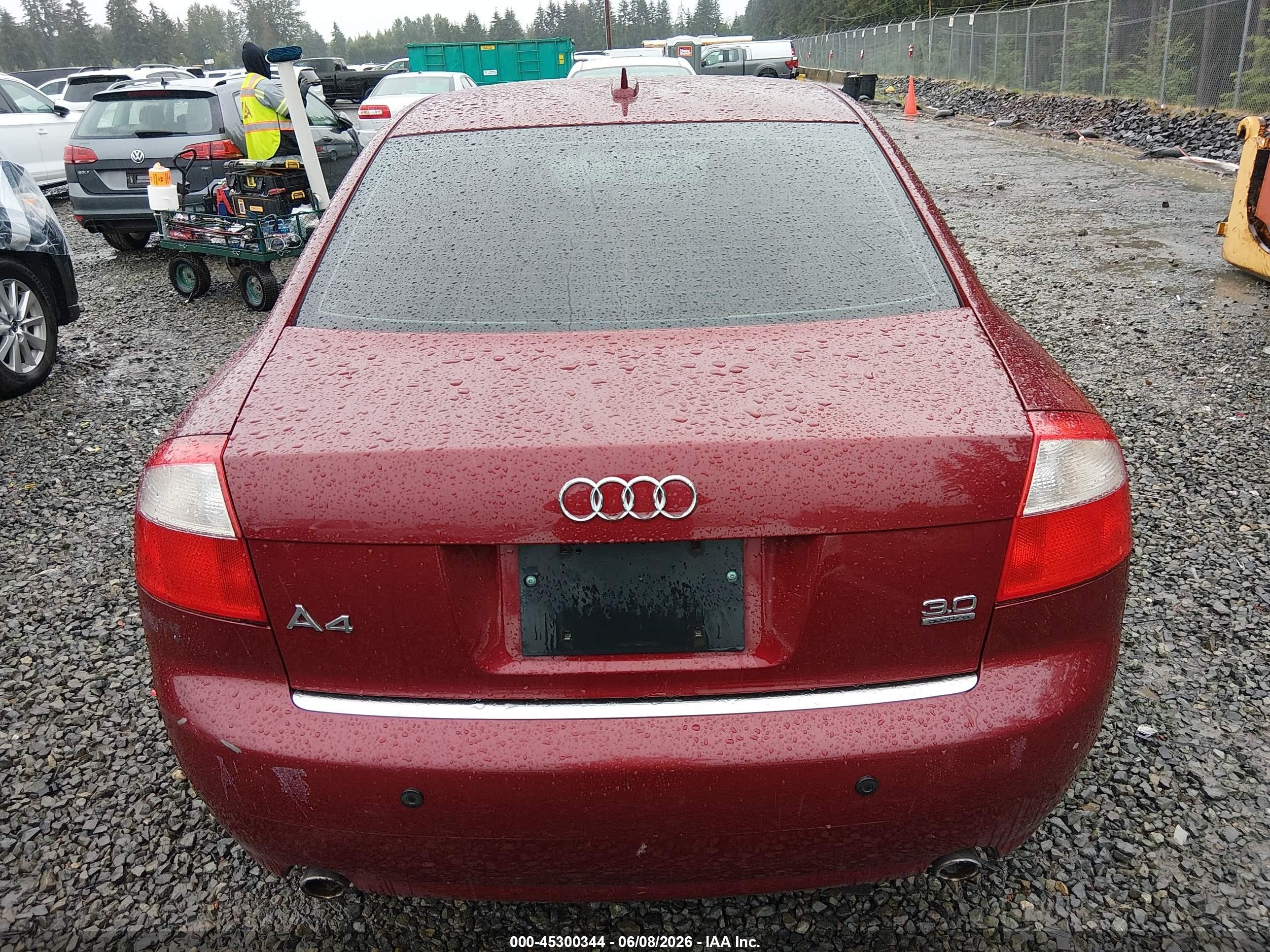 2005 Audi A4 3.0/3.0 Special Edition Red vin: WAULT68E35A036612