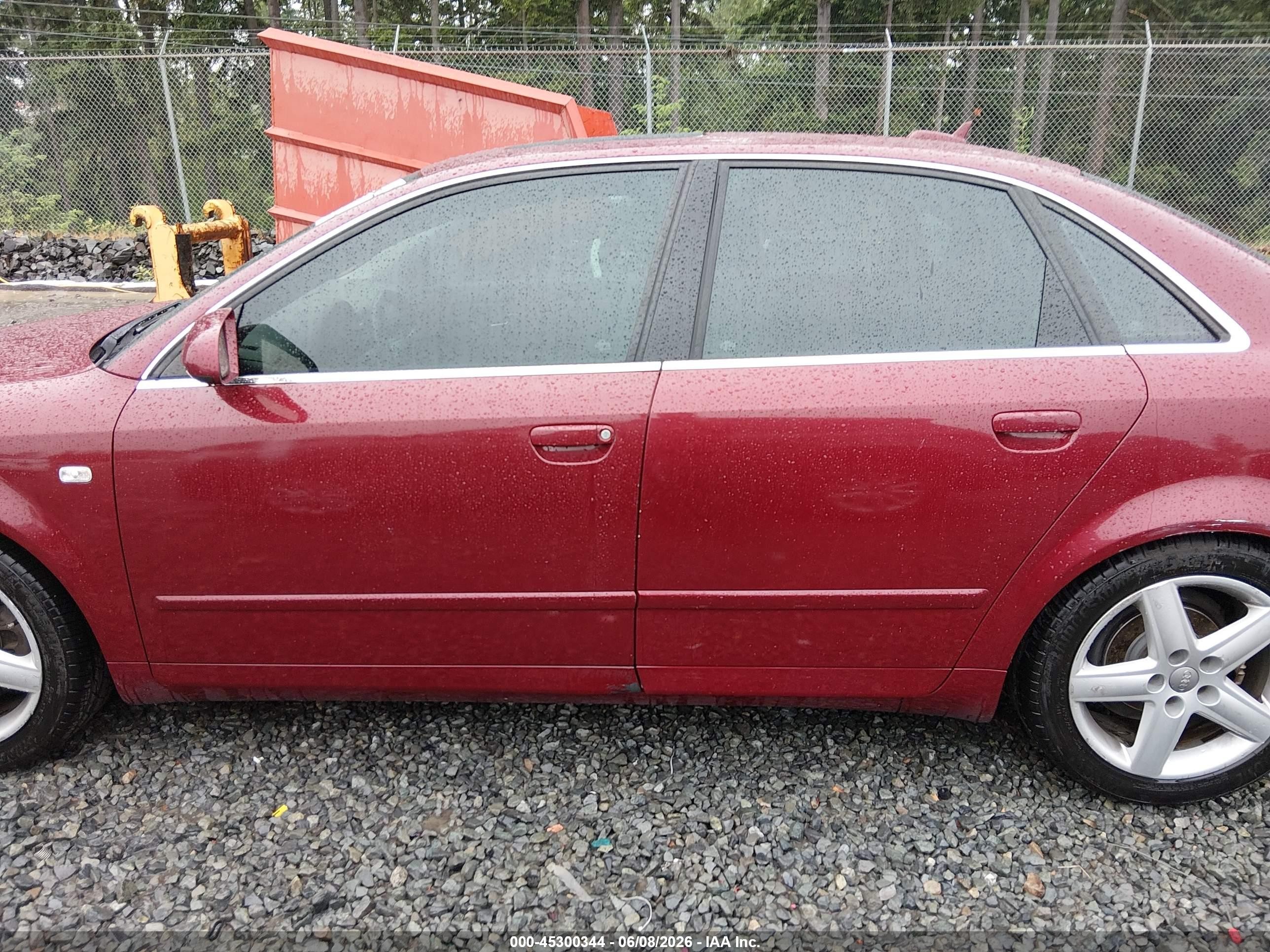 2005 Audi A4 3.0/3.0 Special Edition Red vin: WAULT68E35A036612