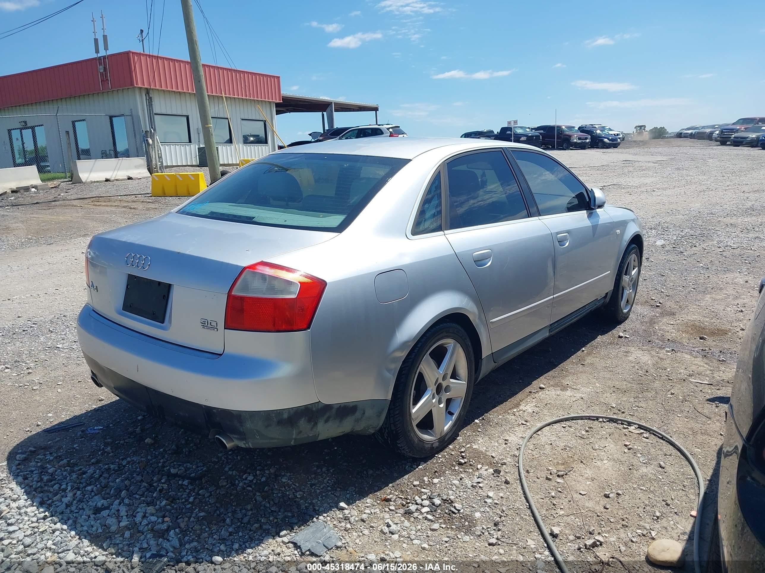2003 Audi A4 3.0 Silver vin: WAULT68E43A372167