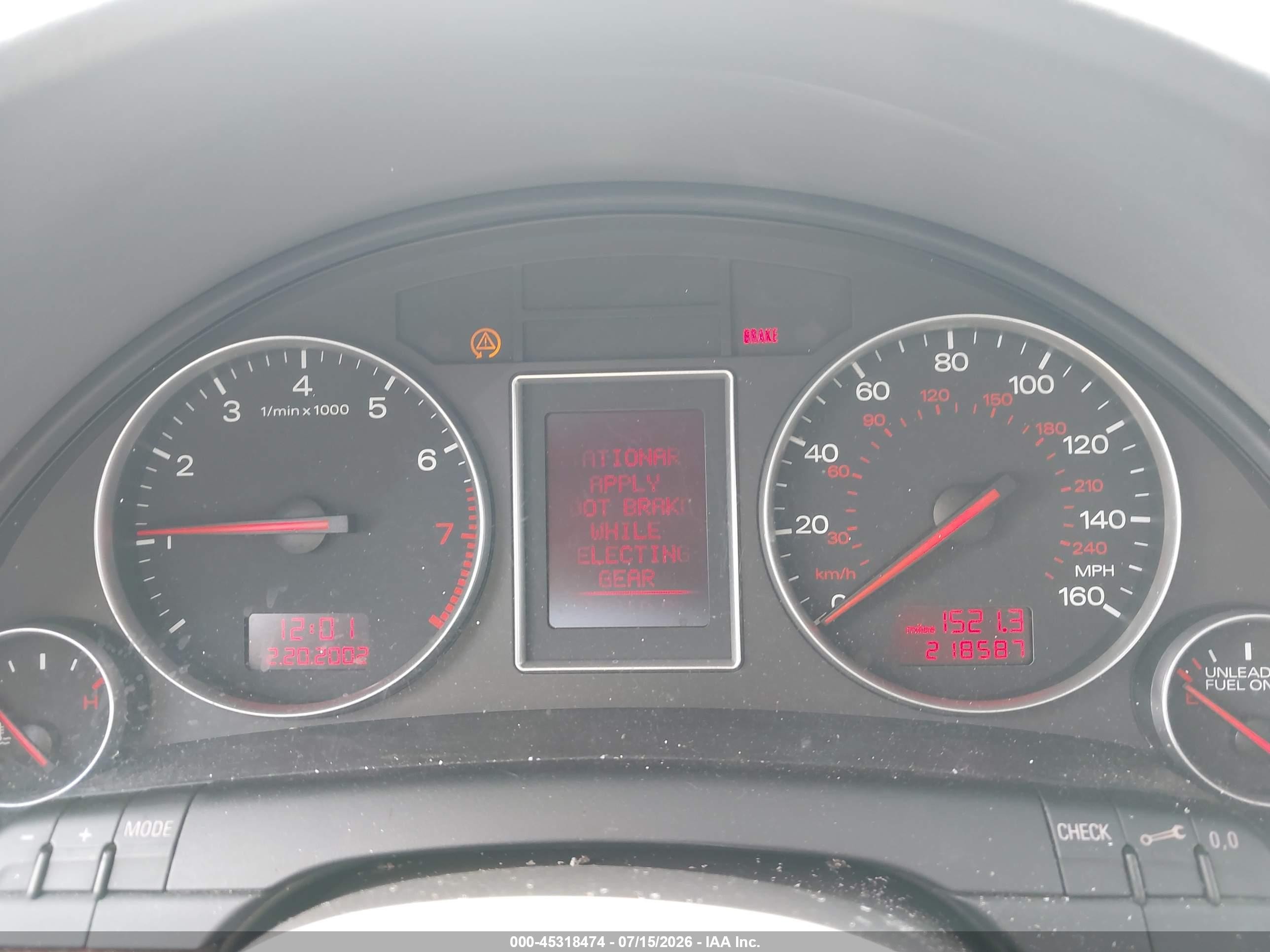 2003 Audi A4 3.0 Silver vin: WAULT68E43A372167