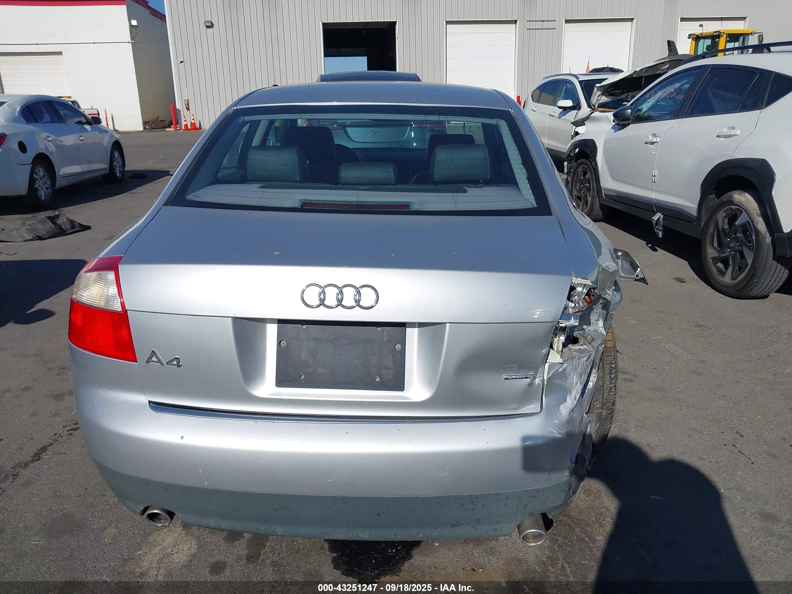 2002 Audi A4 3.0 Silver vin: WAULT68E62A238842