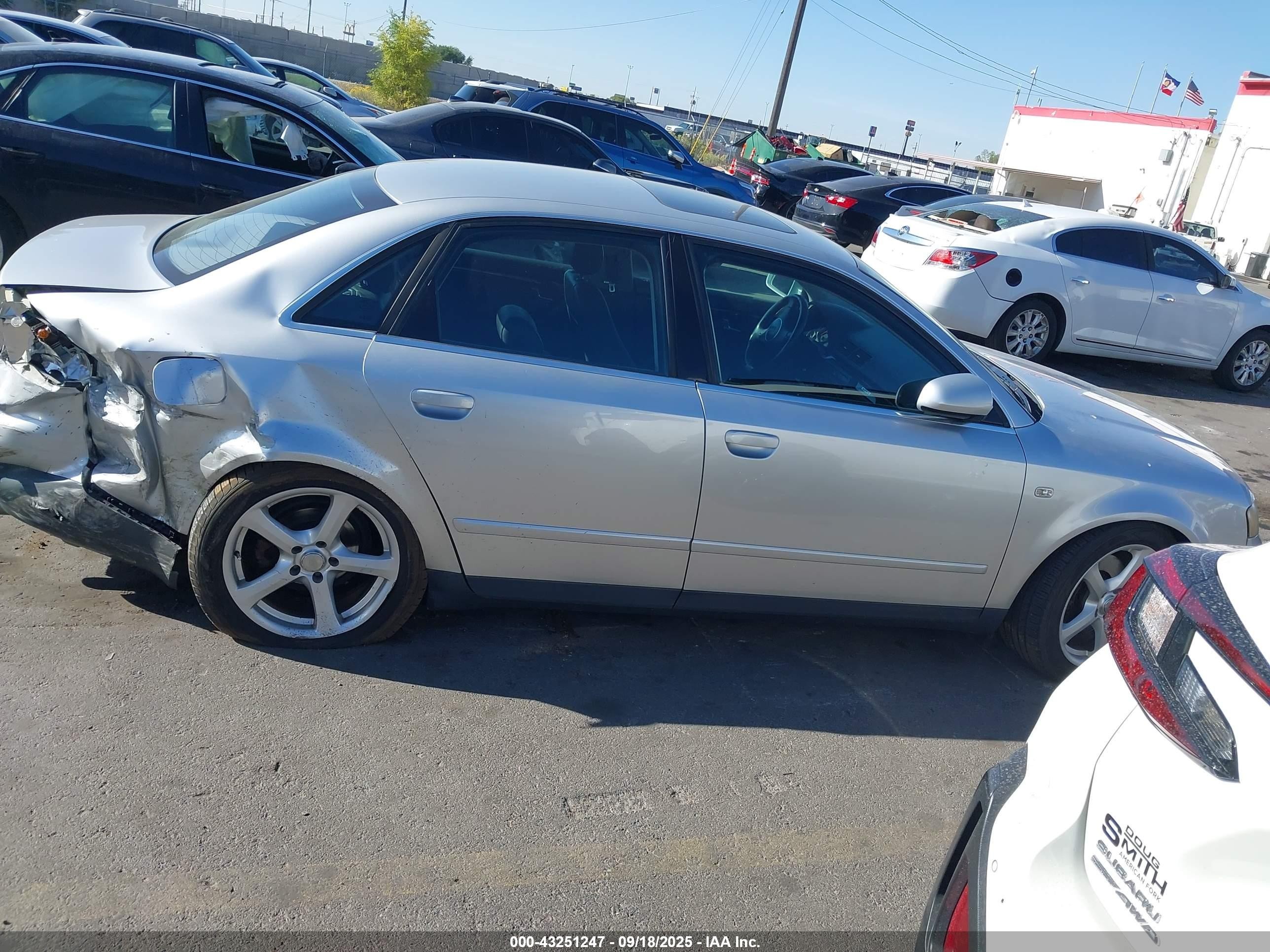 2002 Audi A4 3.0 Silver vin: WAULT68E62A238842