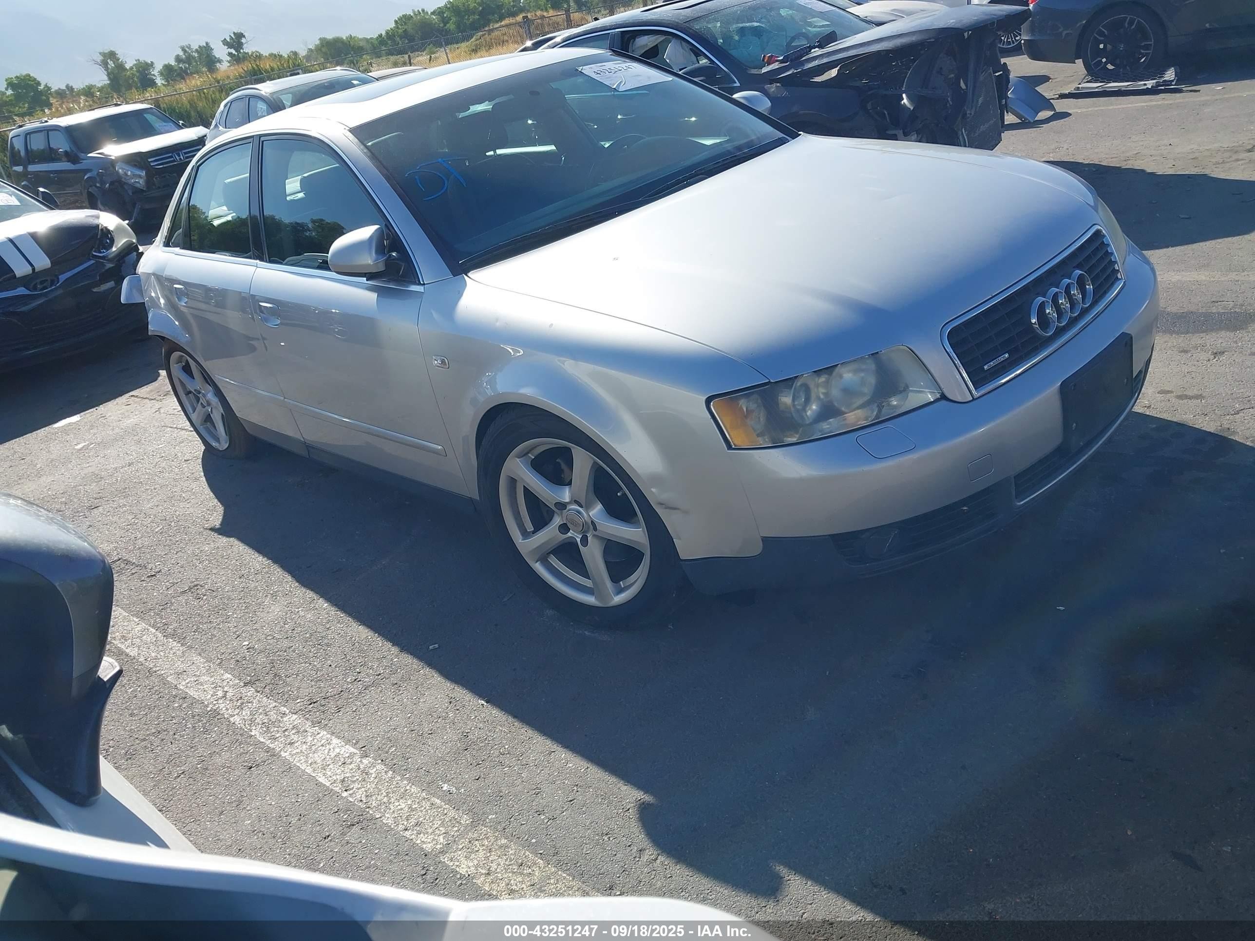 2002 Audi A4 3.0 Silver vin: WAULT68E62A238842
