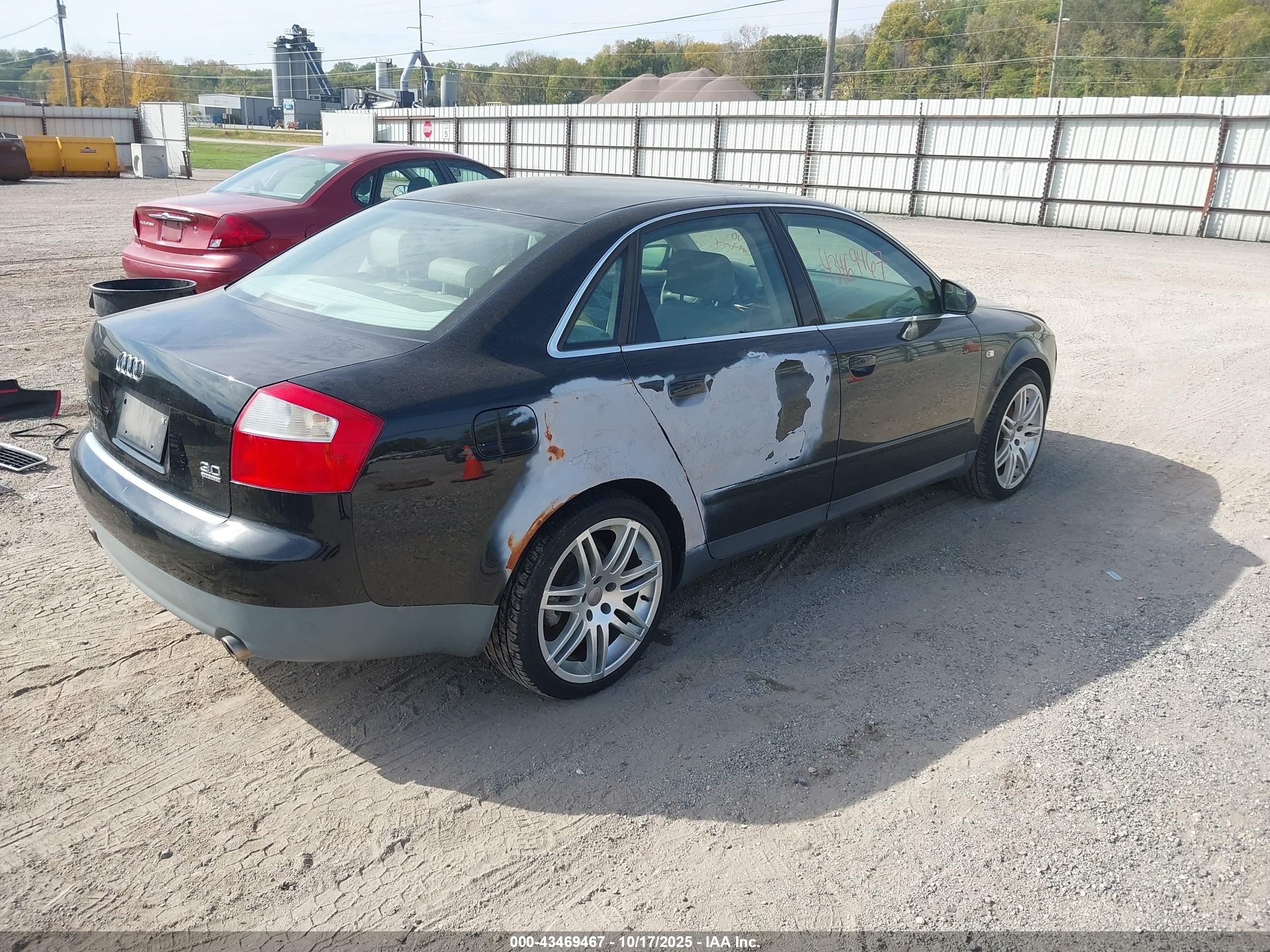 2002 Audi A4 3.0 Black vin: WAULT68E62A312583