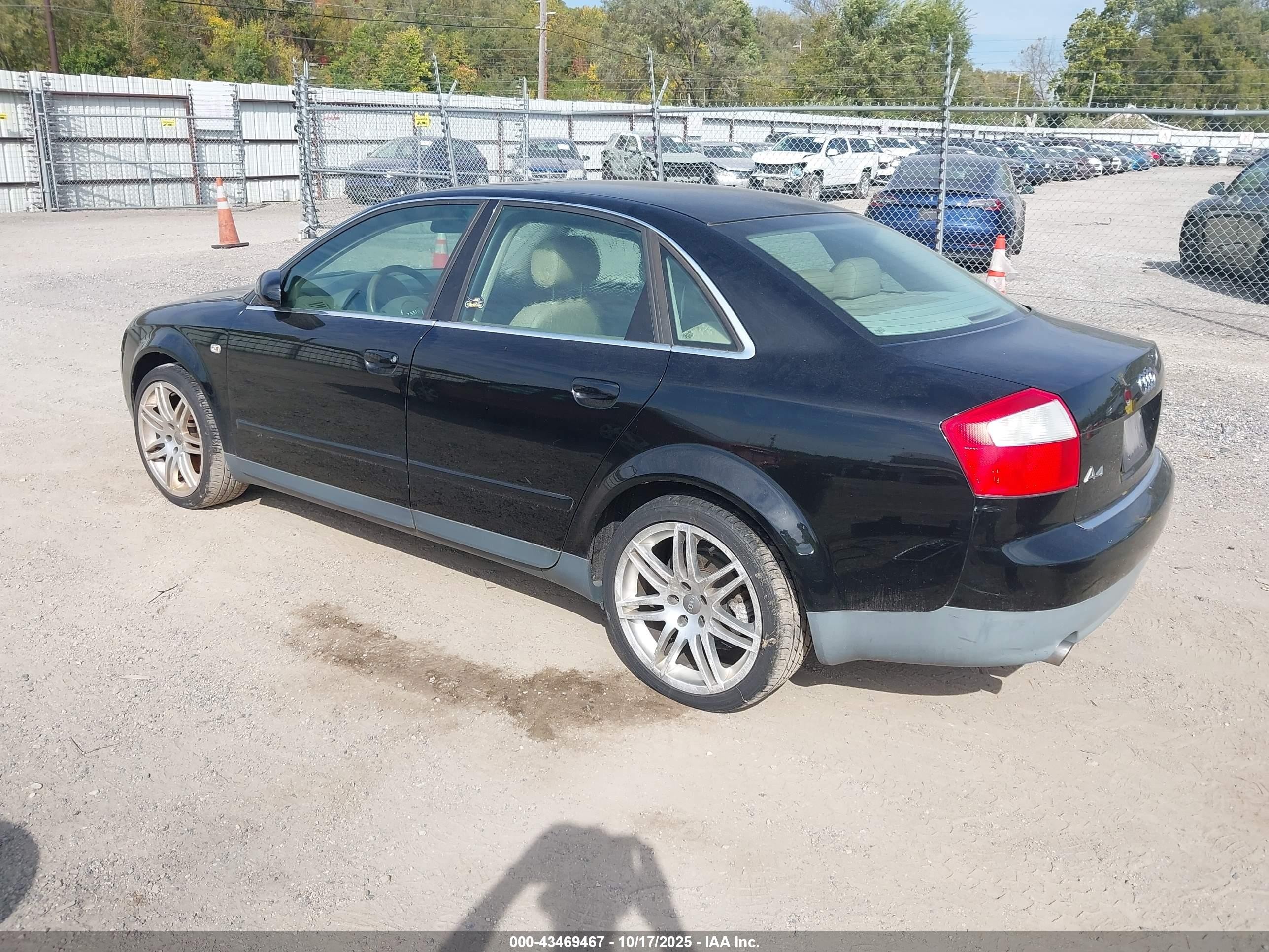 2002 Audi A4 3.0 Black vin: WAULT68E62A312583