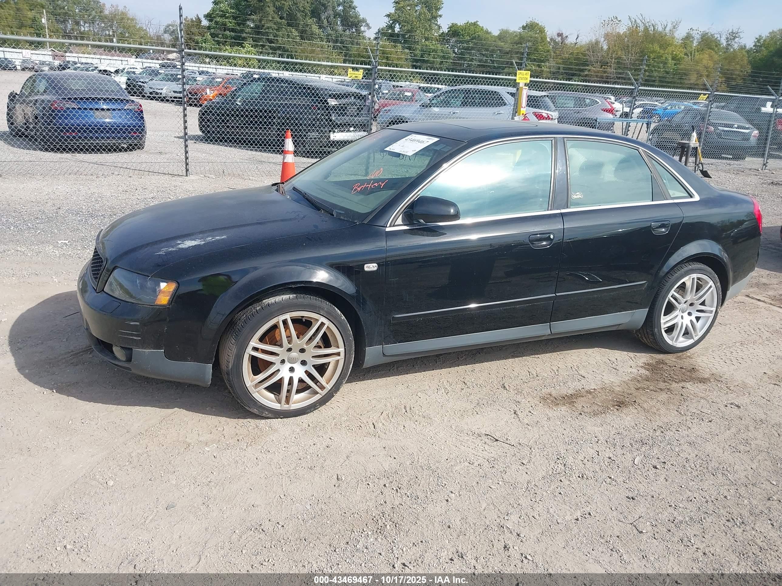 2002 Audi A4 3.0 Black vin: WAULT68E62A312583