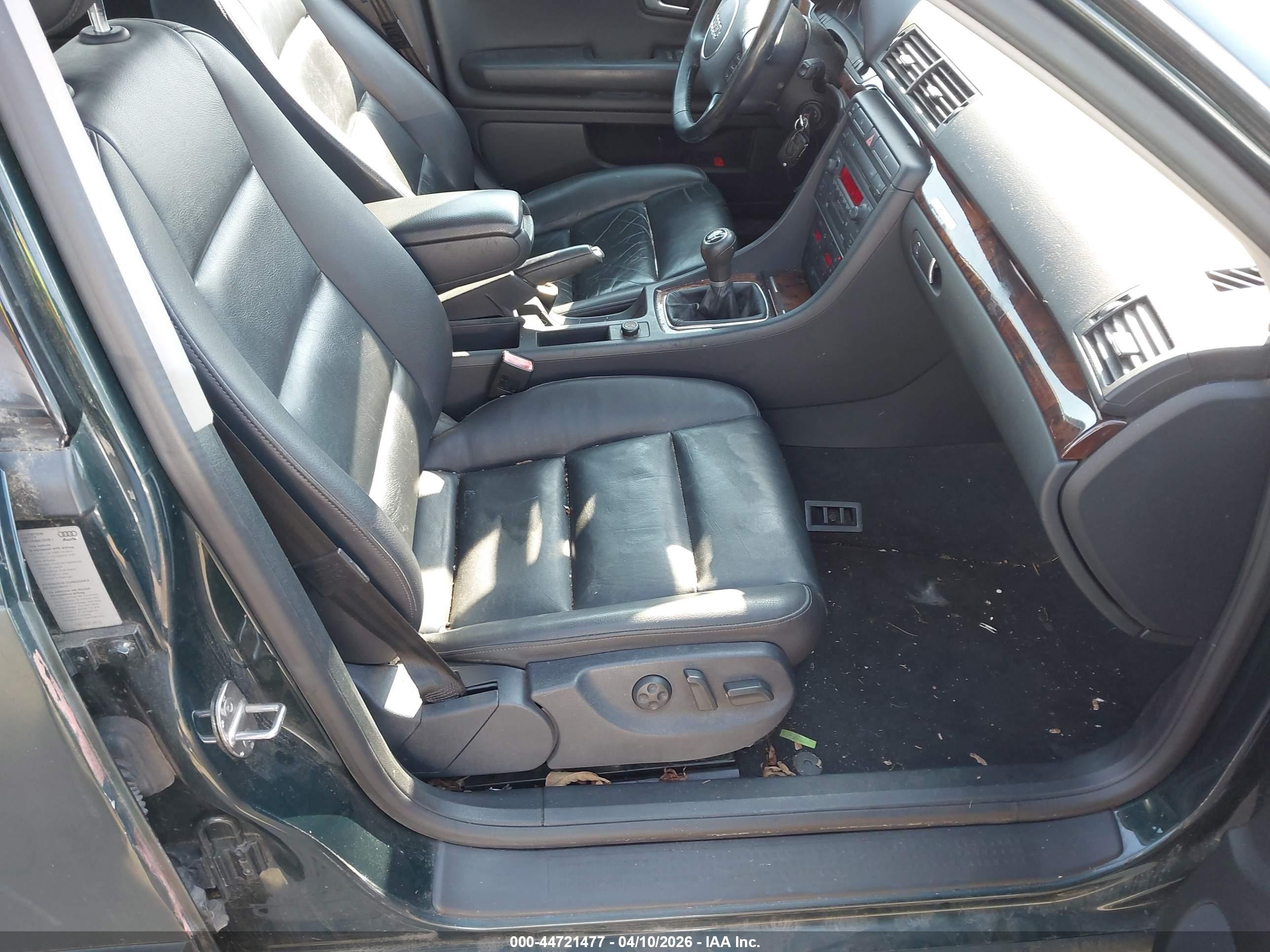 2005 Audi A4 3.0/3.0 Special Edition Green vin: WAULT68E75A027931