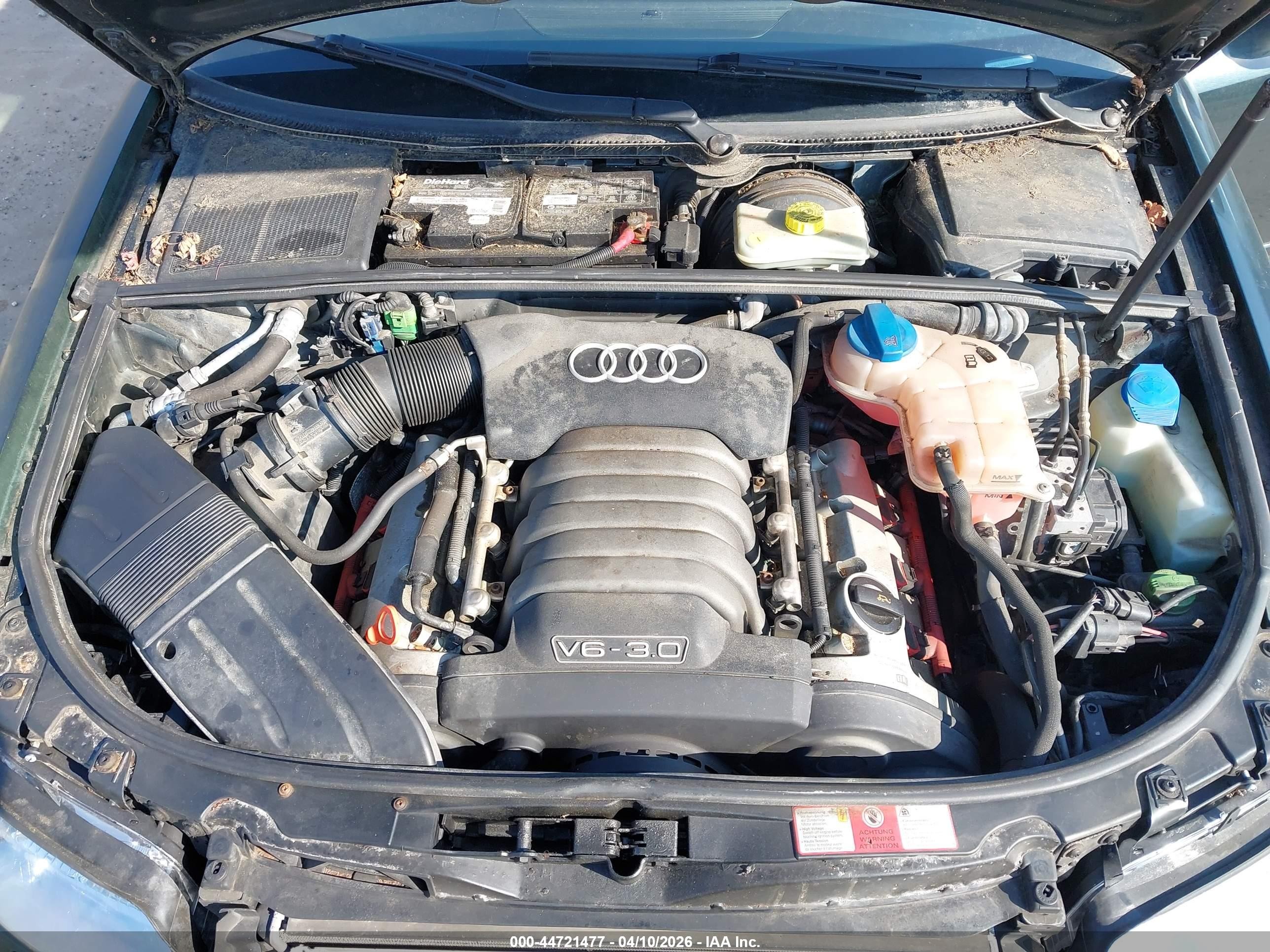 2005 Audi A4 3.0/3.0 Special Edition Green vin: WAULT68E75A027931