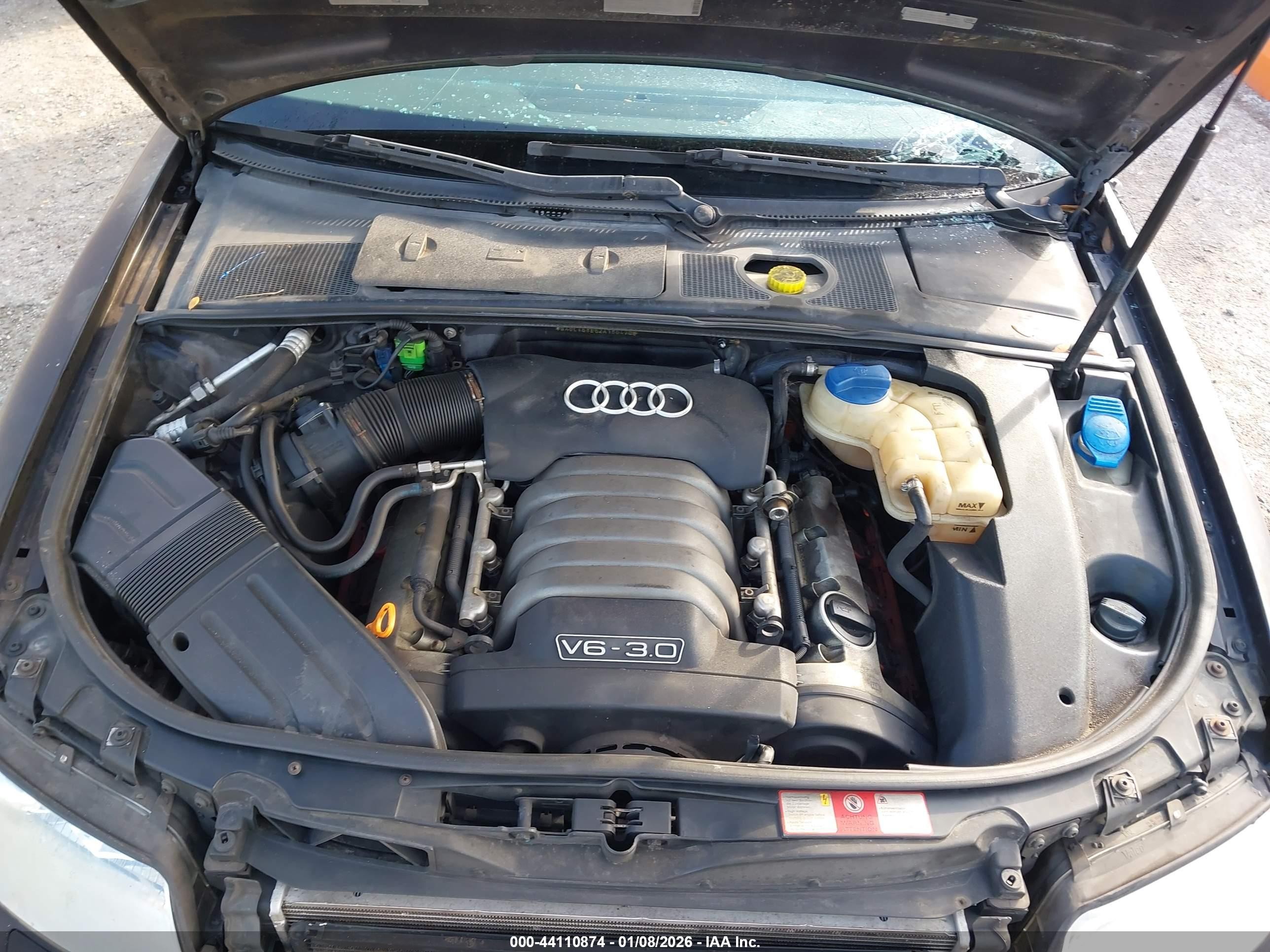 2002 Audi A4 3.0 Black vin: WAULT68E82A186470
