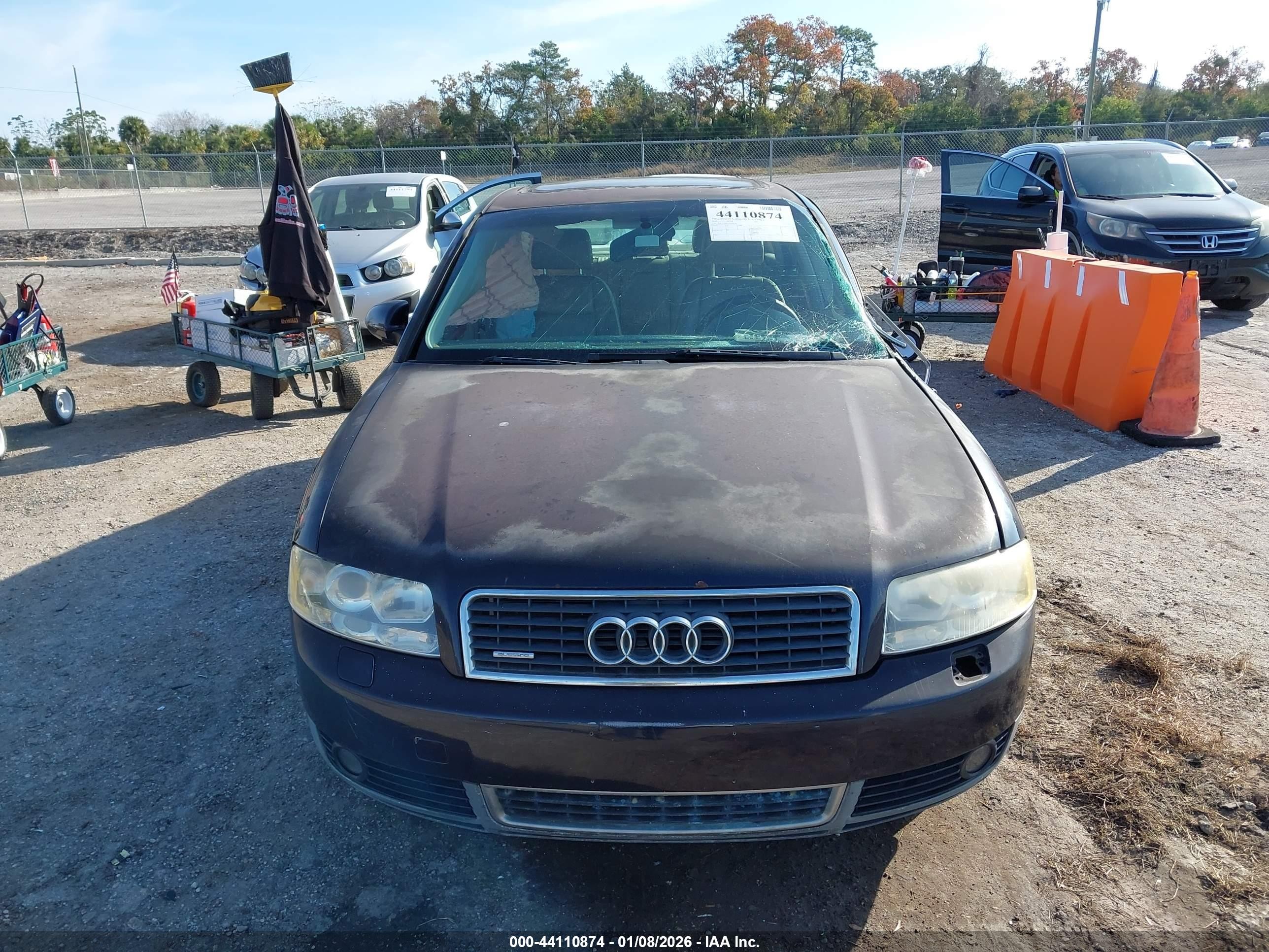 2002 Audi A4 3.0 Black vin: WAULT68E82A186470