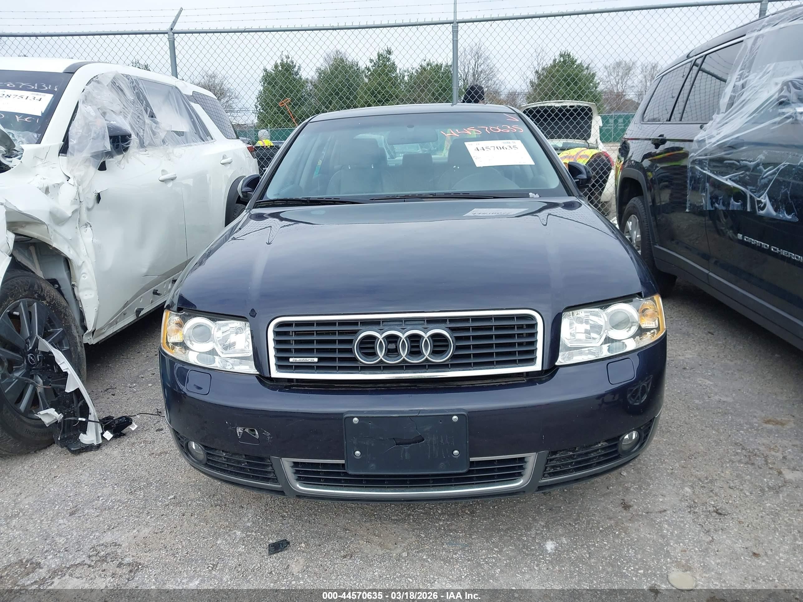 2002 Audi A4 3.0 Blue vin: WAULT68E82A261569