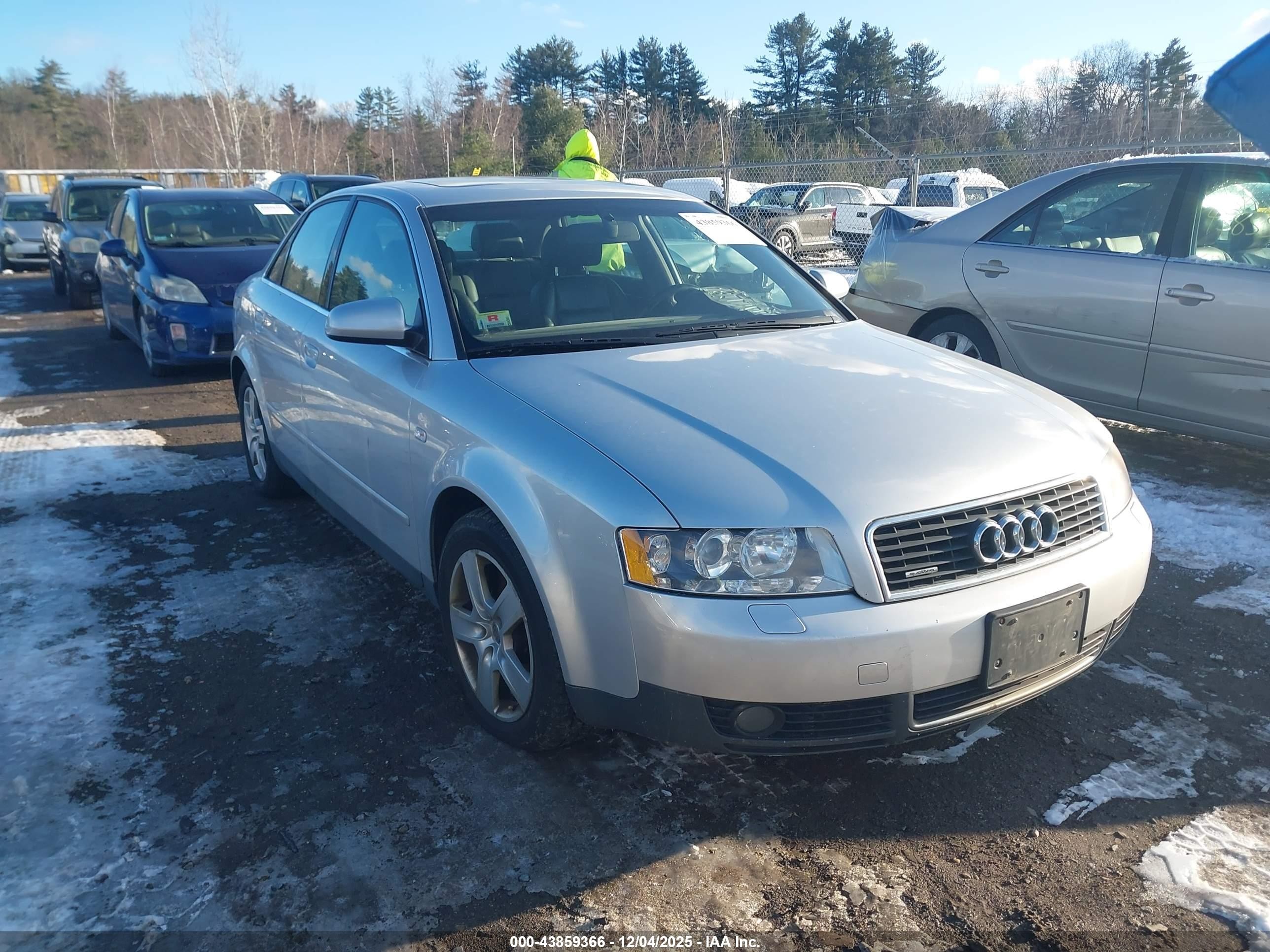 2002 Audi A4 3.0 Silver vin: WAULT68EX2A135617