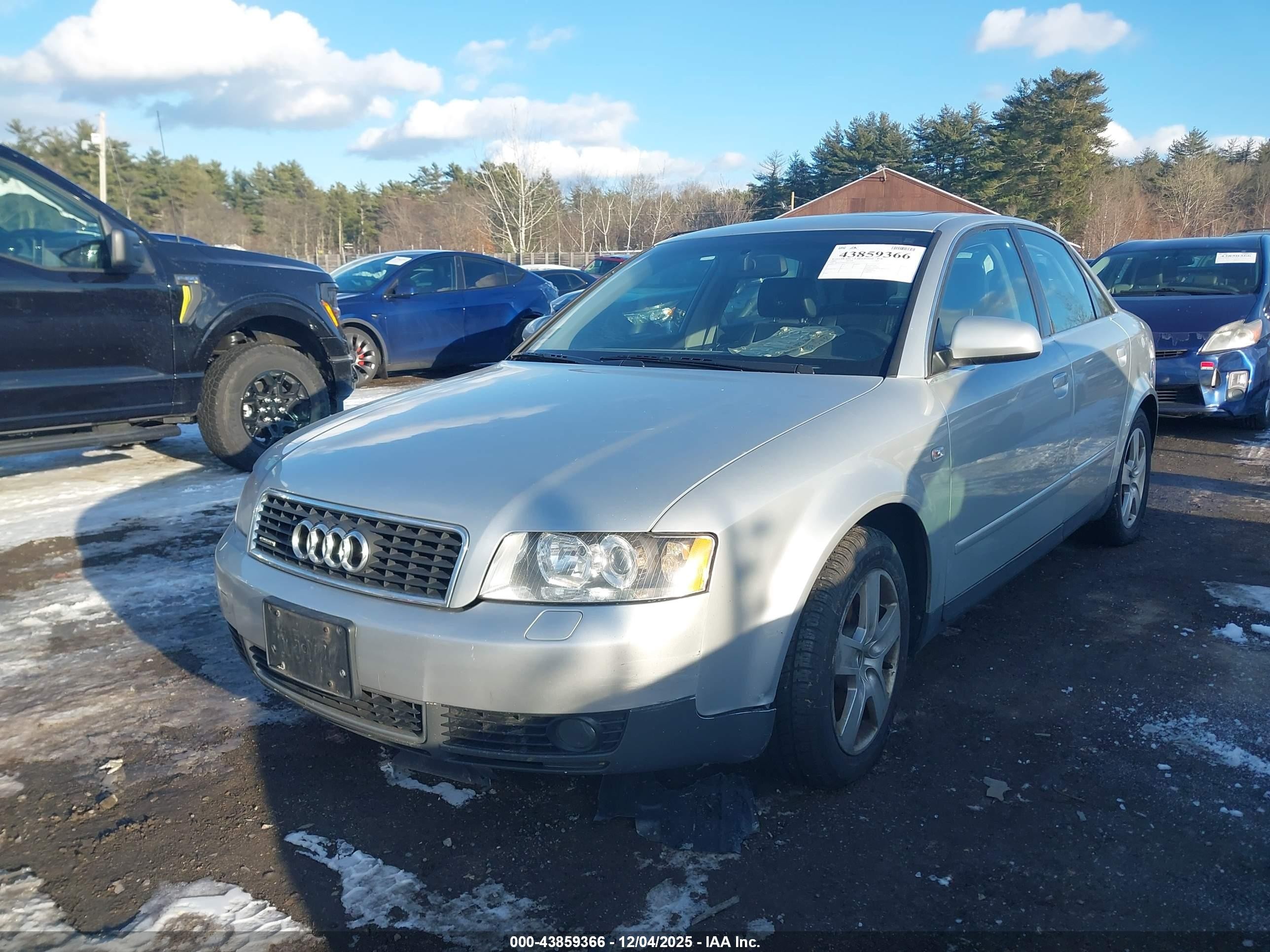 2002 Audi A4 3.0 Silver vin: WAULT68EX2A135617