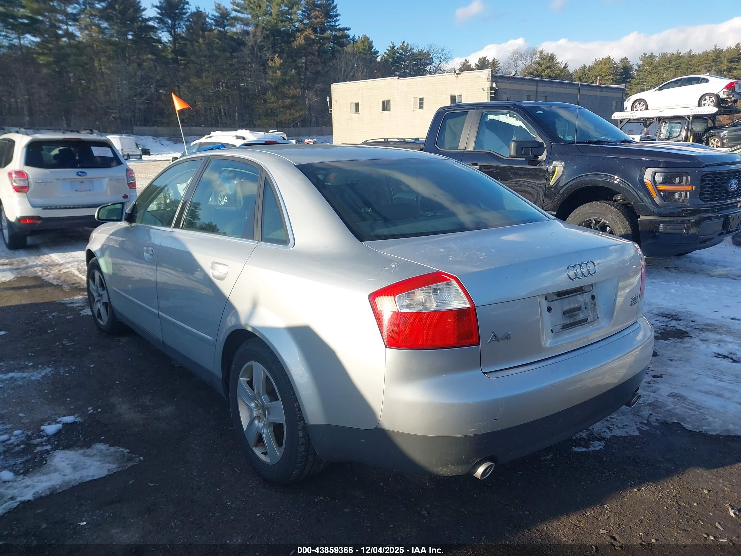 2002 Audi A4 3.0 Silver vin: WAULT68EX2A135617