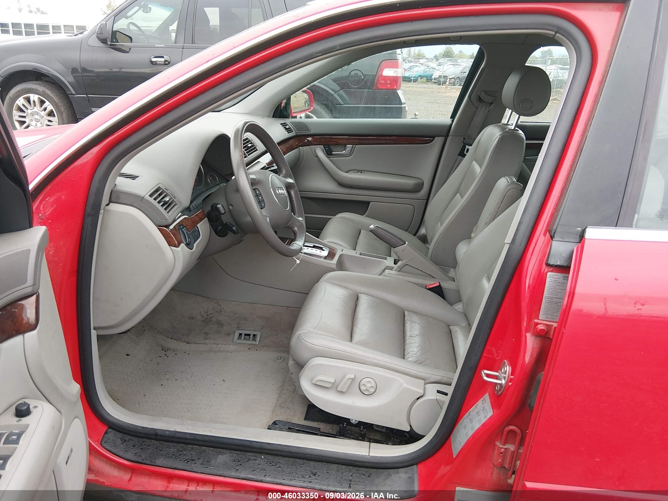 2004 Audi A4 3.0 Красный vin: WAULT68EX4A038033