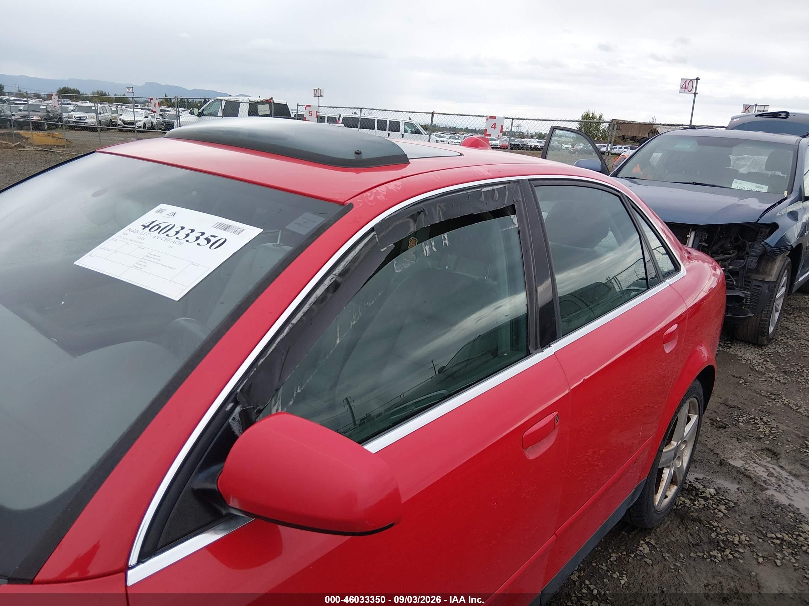 2004 Audi A4 3.0 Красный vin: WAULT68EX4A038033