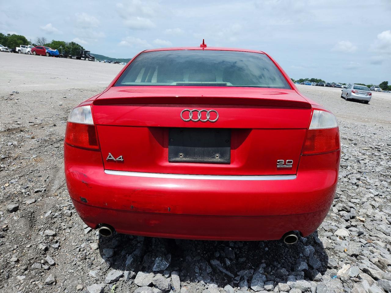 2005 Audi A4 3.0 Quattro Красный vin: WAULT68EX5A110091
