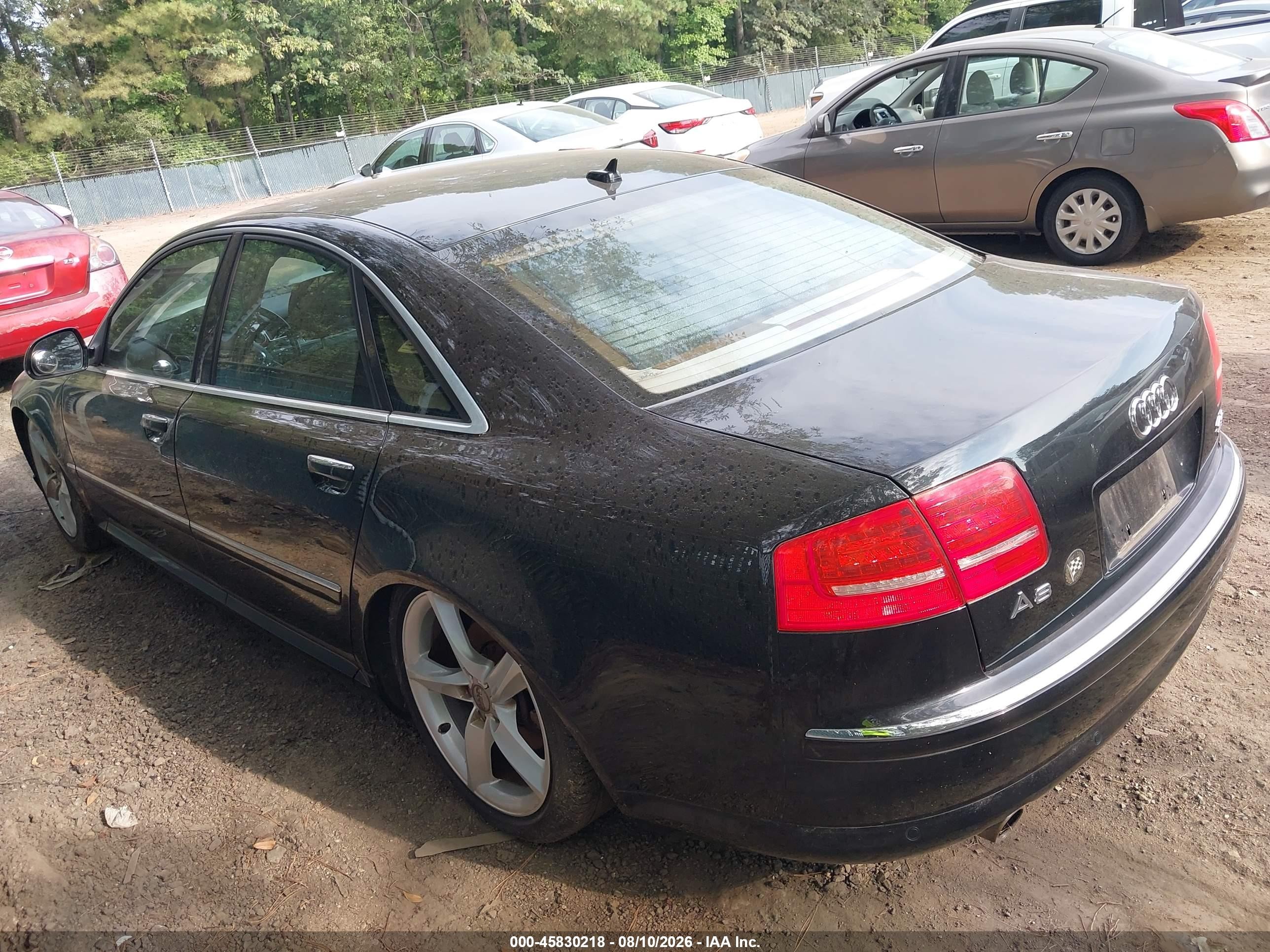 2008 Audi A8 4.2 Black vin: WAULV94E28N011862