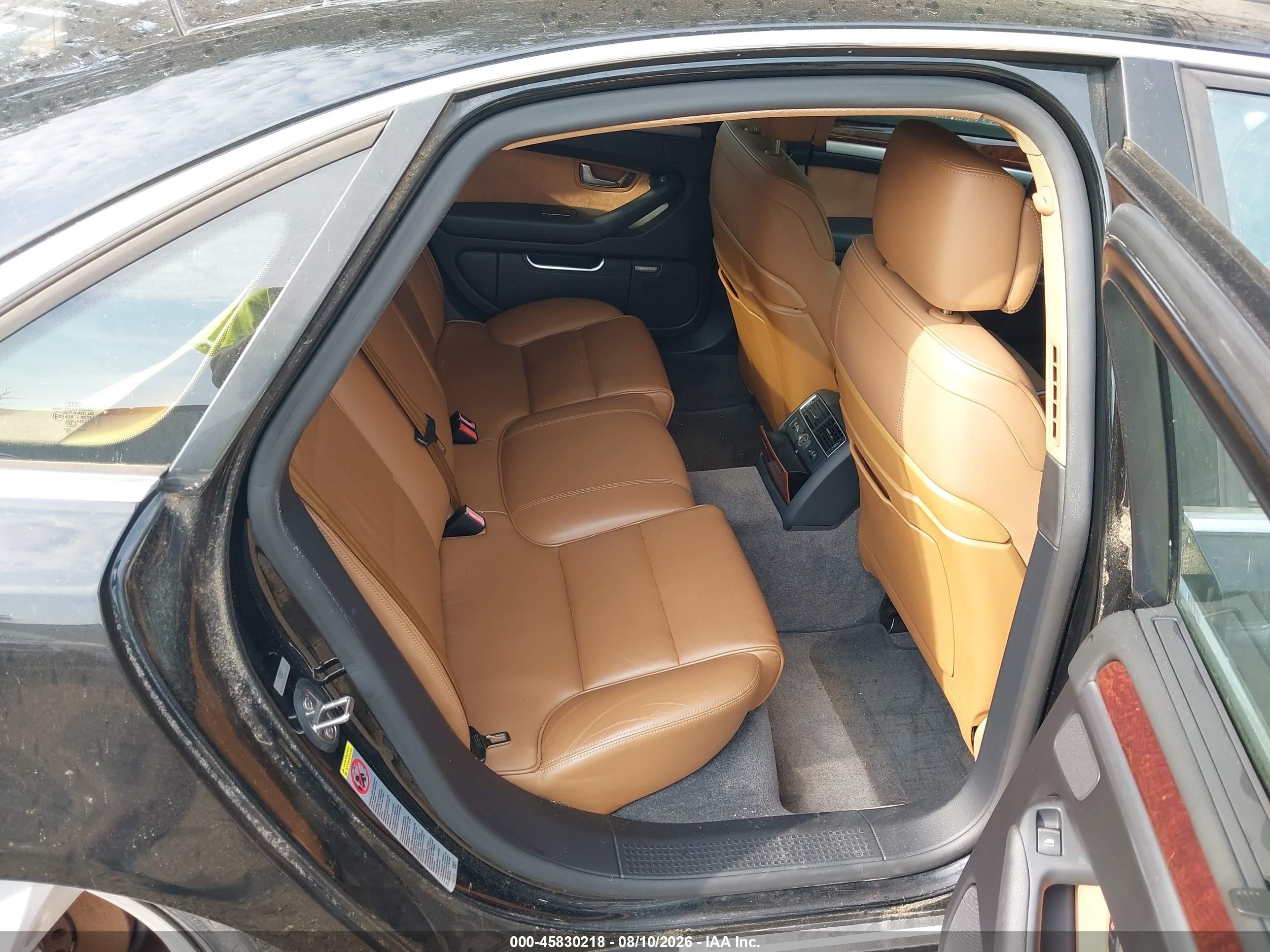 2008 Audi A8 4.2 Black vin: WAULV94E28N011862