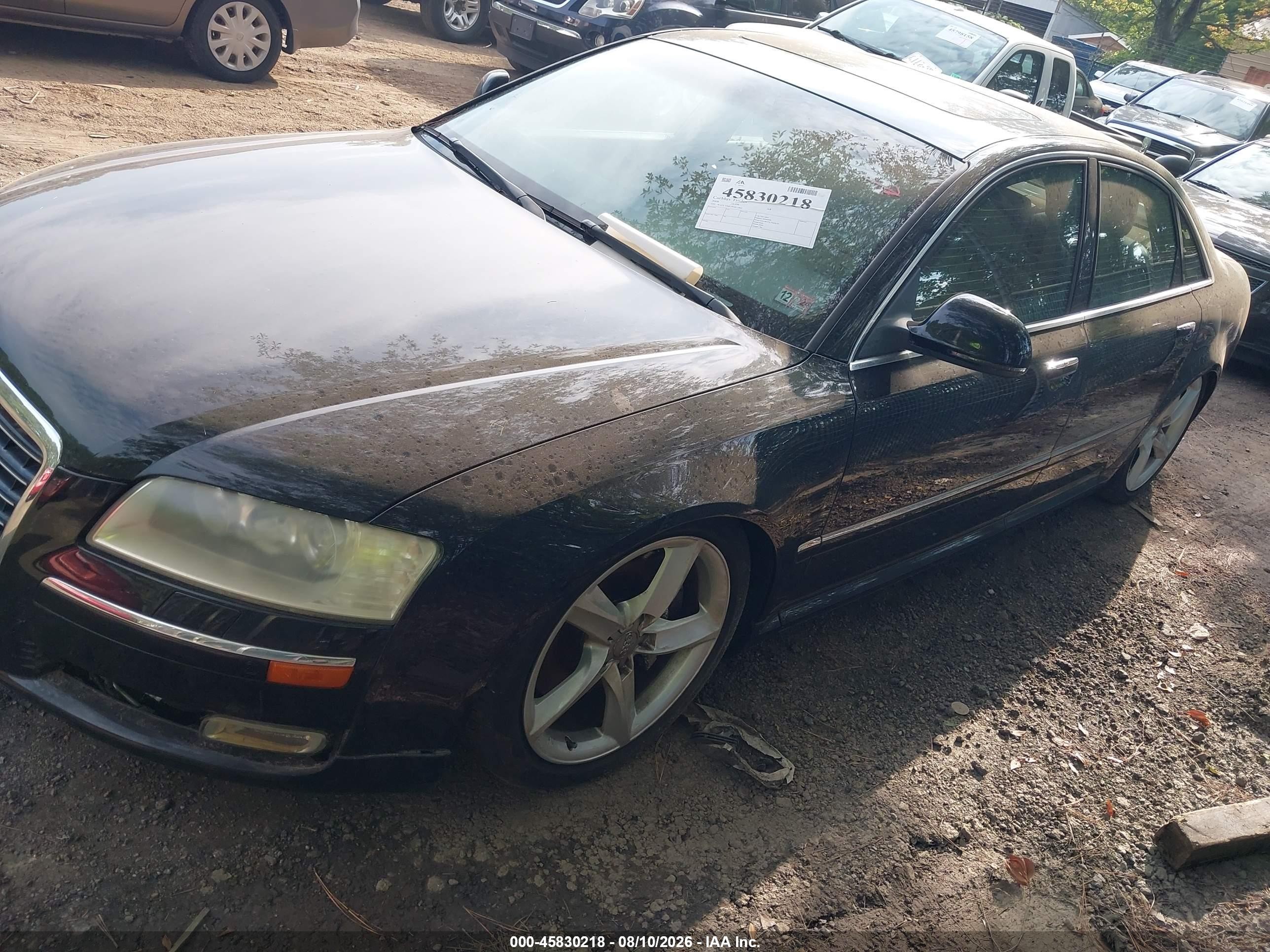 2008 Audi A8 4.2 Black vin: WAULV94E28N011862
