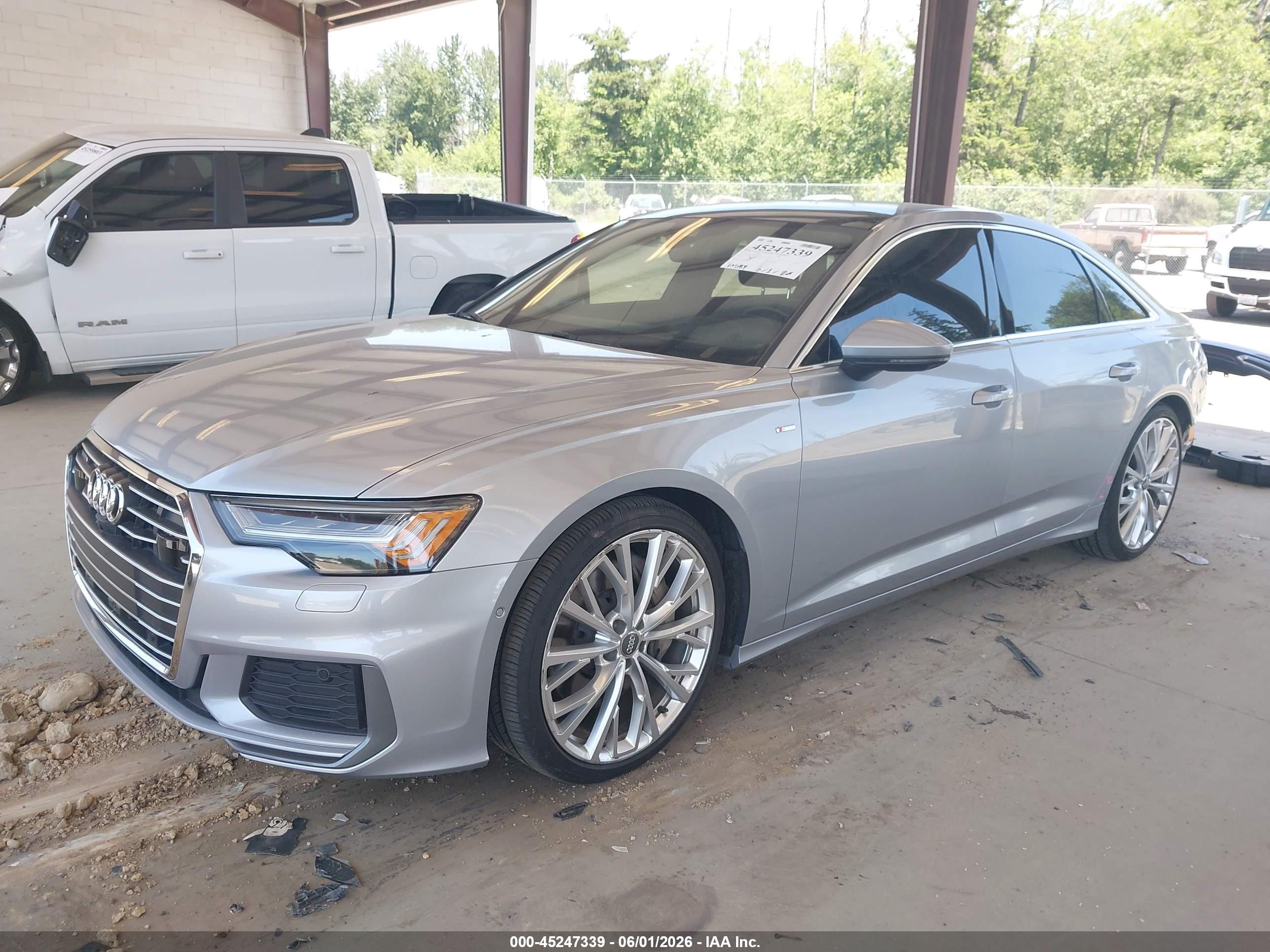 2019 Audi A6 55 Premium Серебряный vin: WAUM2AF24KN071179