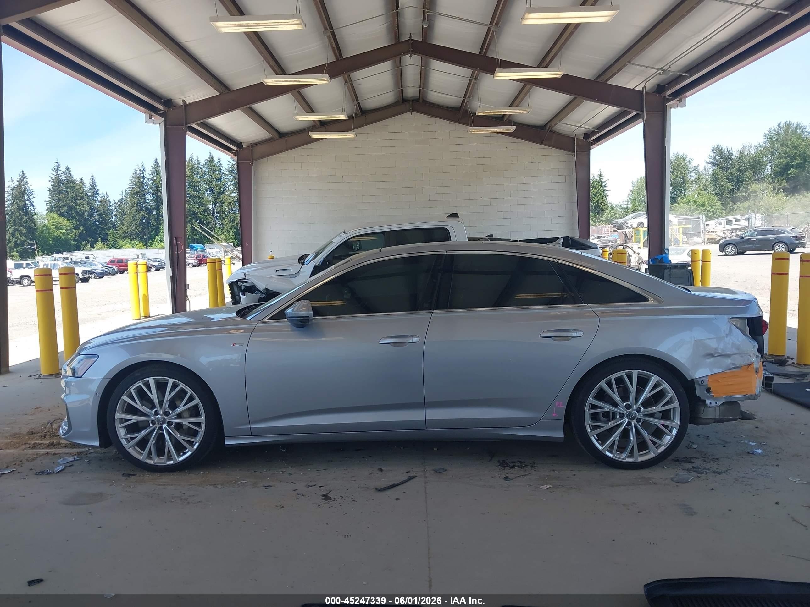 2019 Audi A6 55 Premium Серебряный vin: WAUM2AF24KN071179