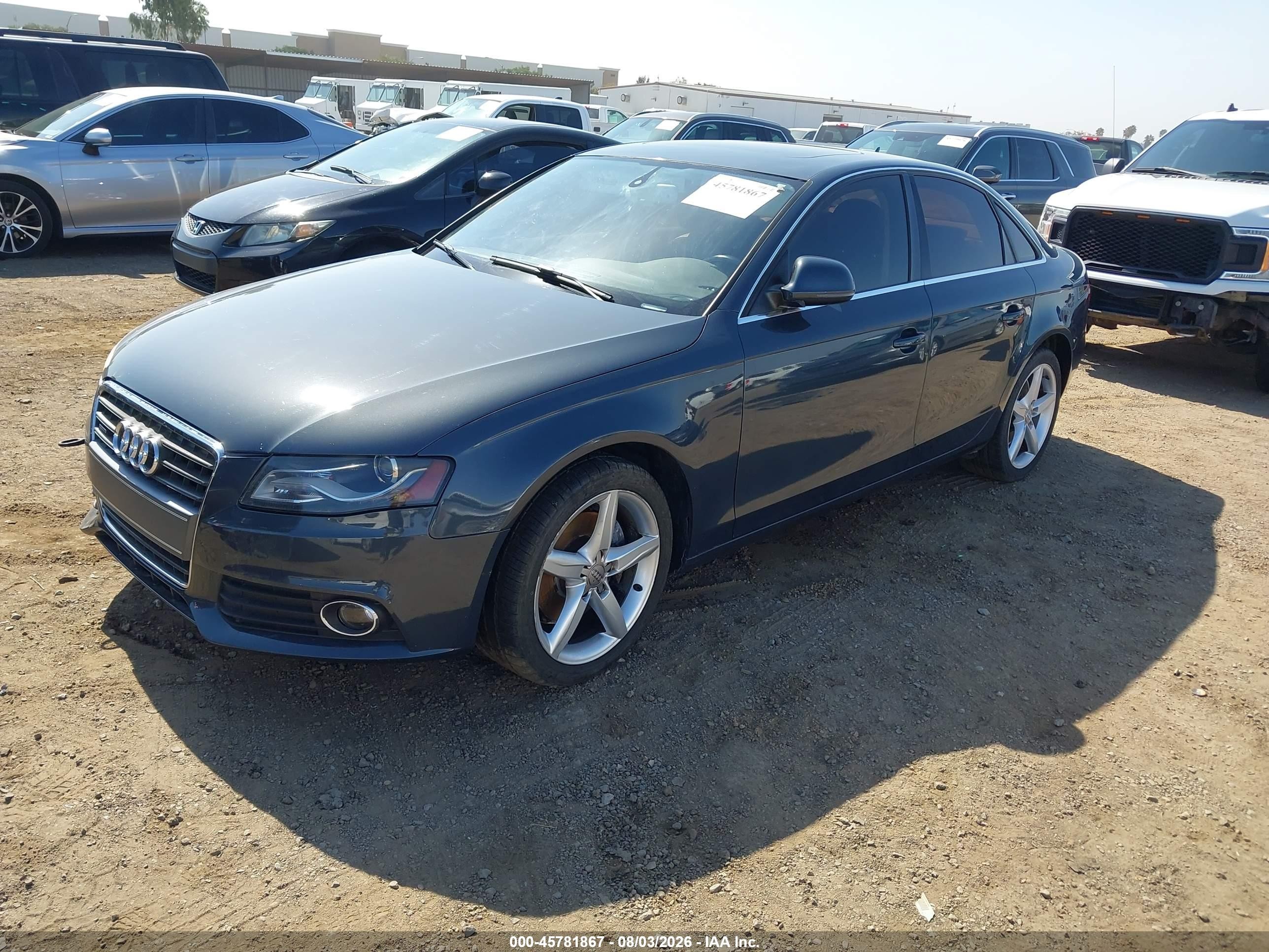 2009 Audi A4 2.0t Premium Gray vin: WAUMF78K49N037113