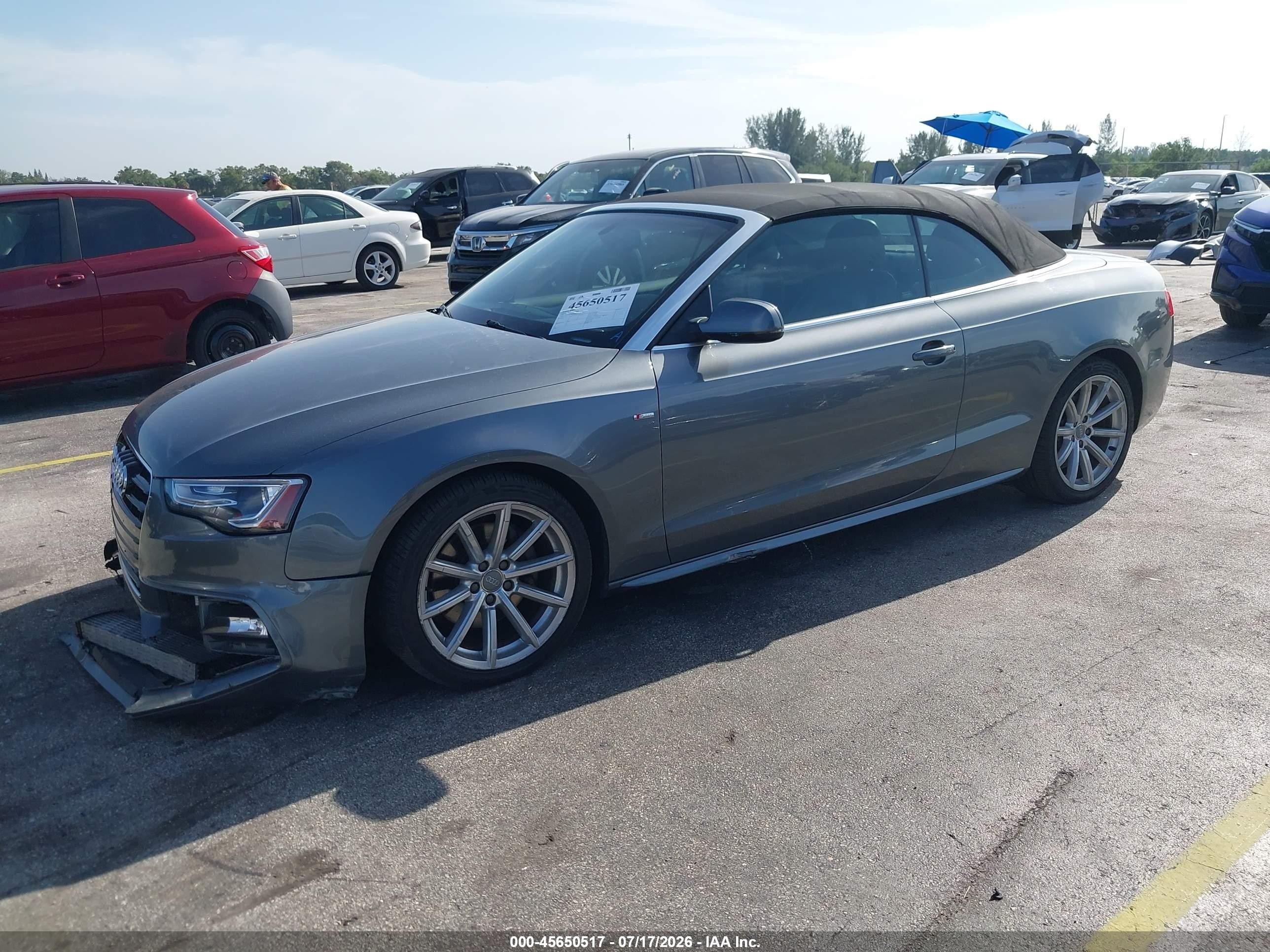 2015 Audi A5 2.0t Premium Gray vin: WAUMFAFH3FN001610