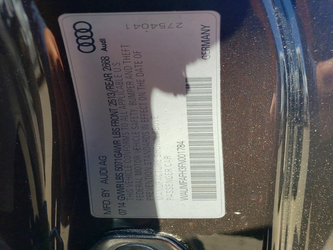 2015 Audi A5 Premium Plus Brown vin: WAUMFAFH3FN001784