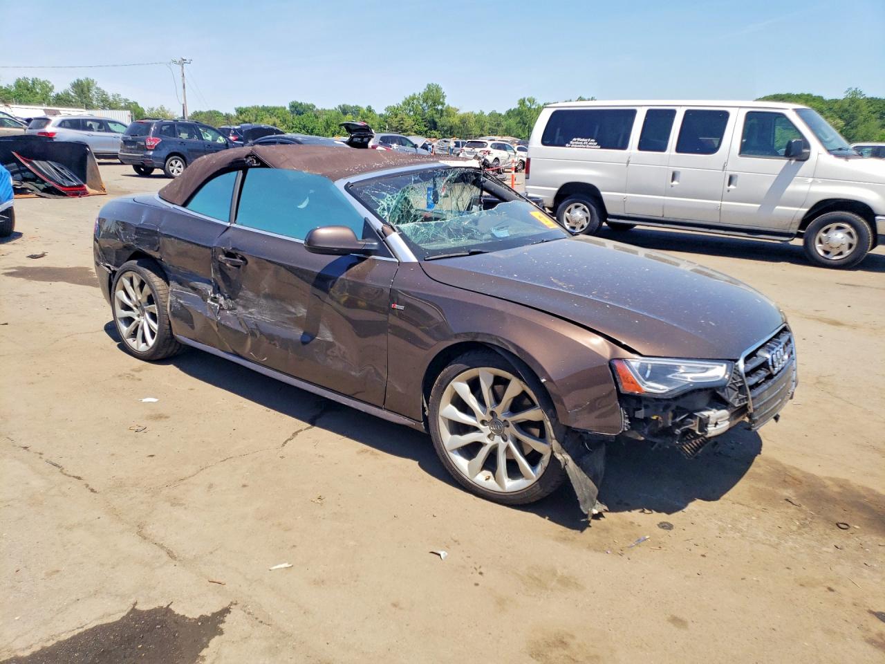 2015 Audi A5 Premium Plus Brown vin: WAUMFAFH3FN001784