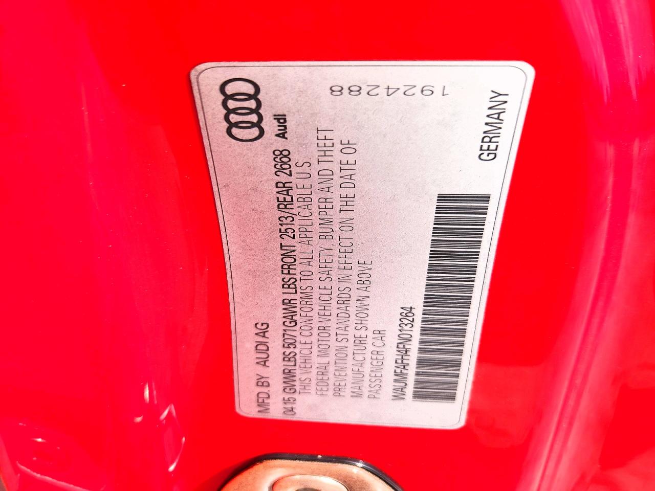 2015 Audi A5 Premium Plus Red vin: WAUMFAFH4FN013264