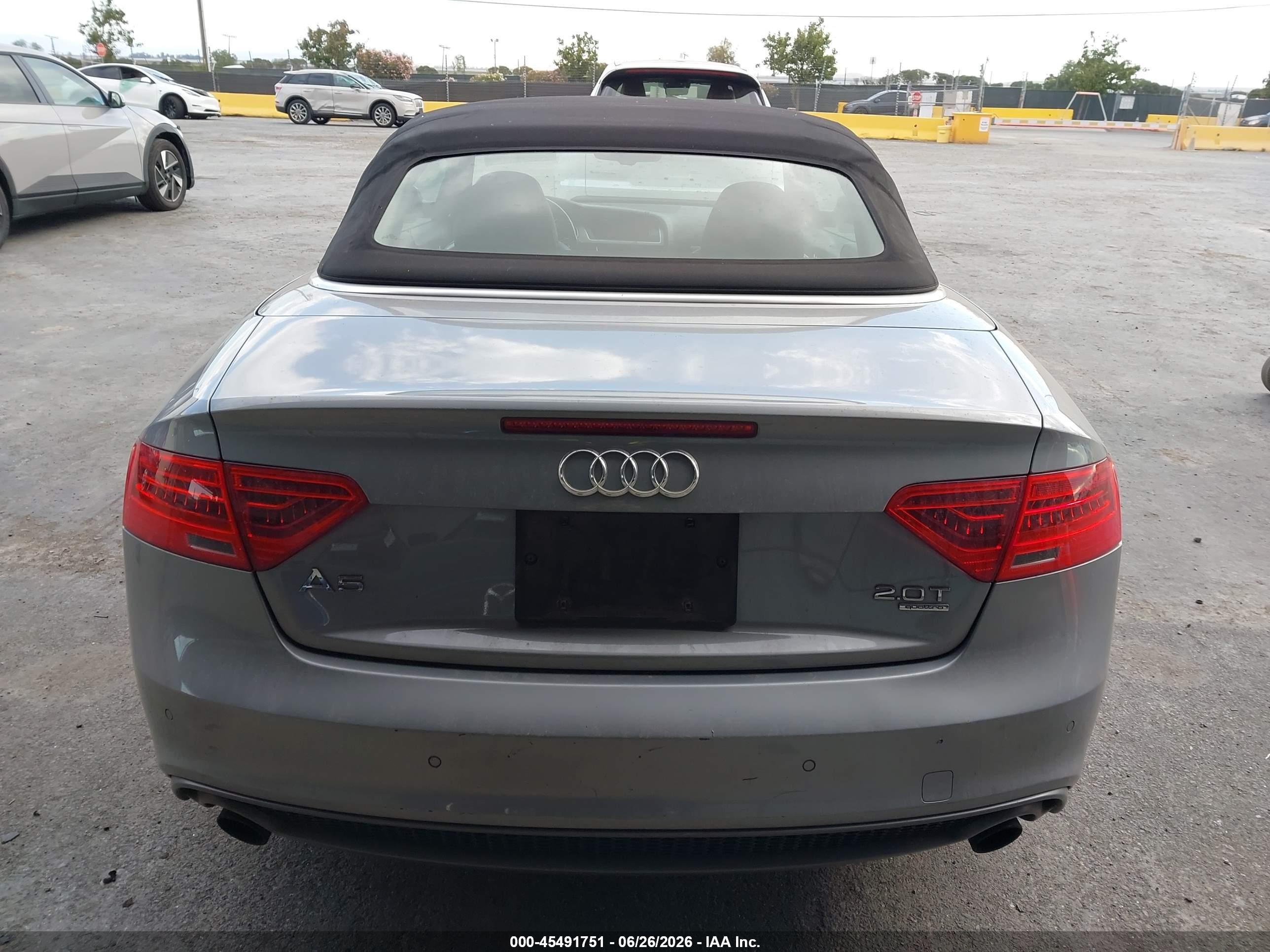 2015 Audi A5 2.0t Premium Gray vin: WAUMFAFH5FN005061
