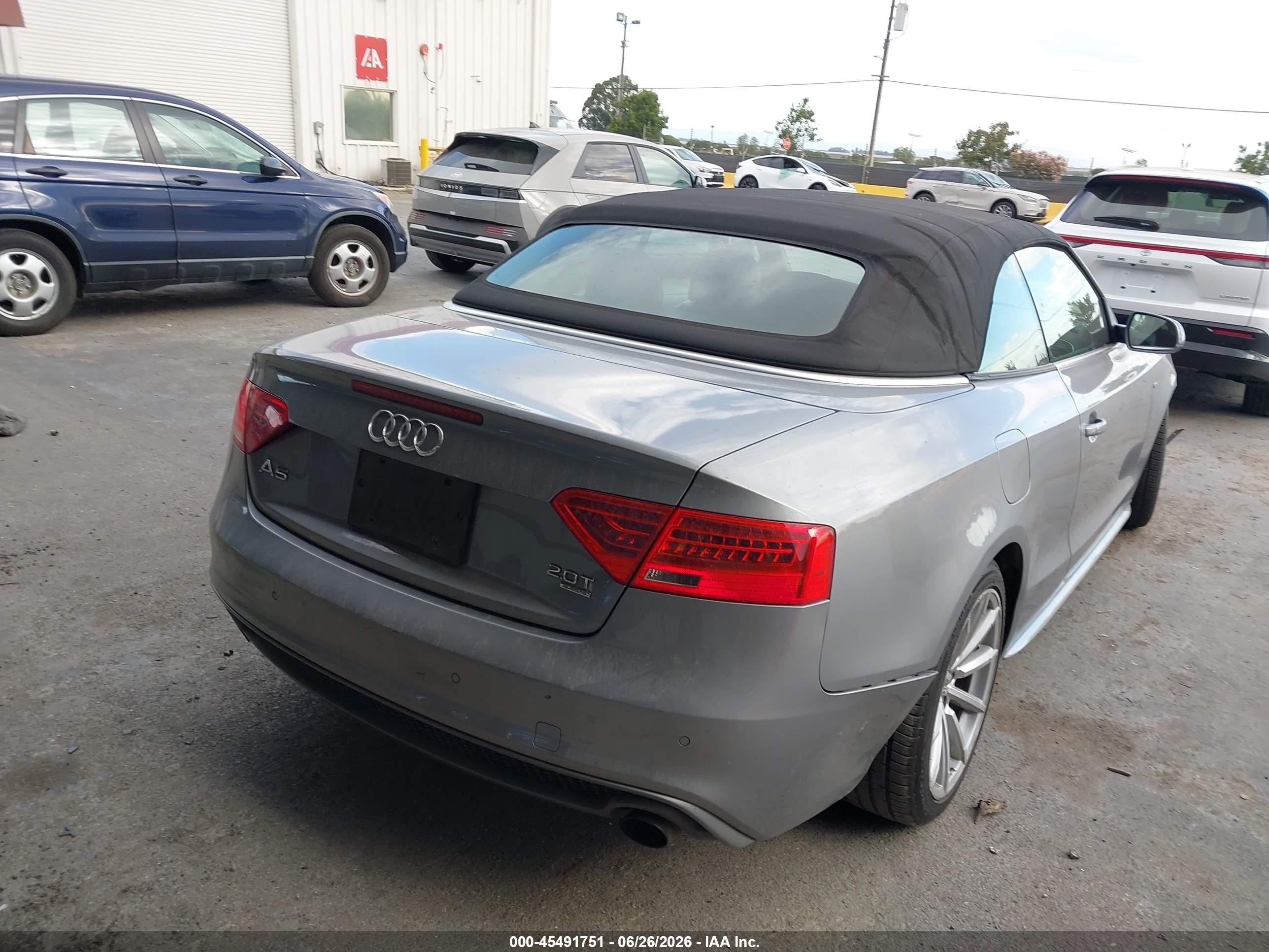 2015 Audi A5 2.0t Premium Gray vin: WAUMFAFH5FN005061