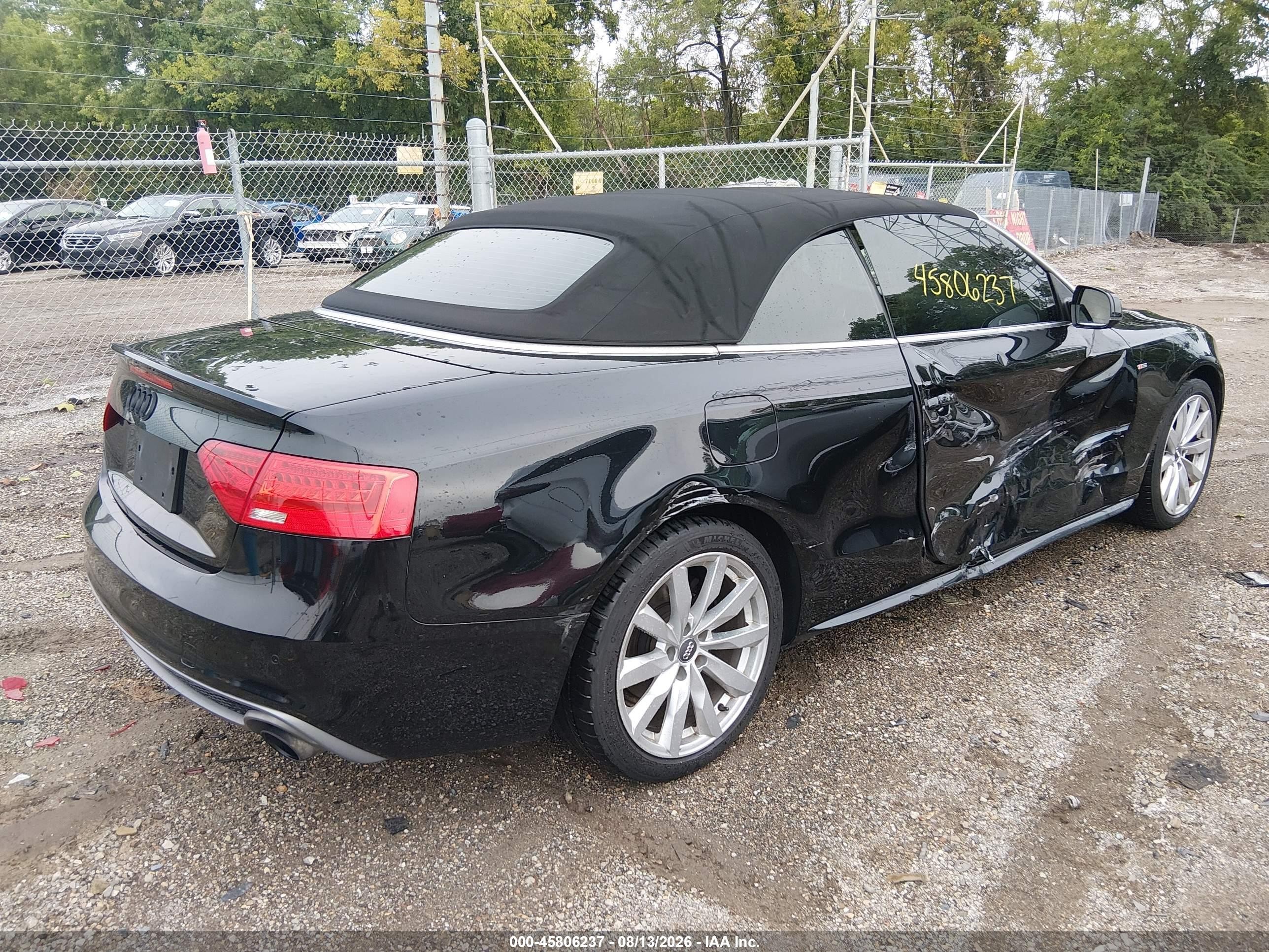 2015 Audi A5 2.0t Premium Black vin: WAUMFAFH5FN006954