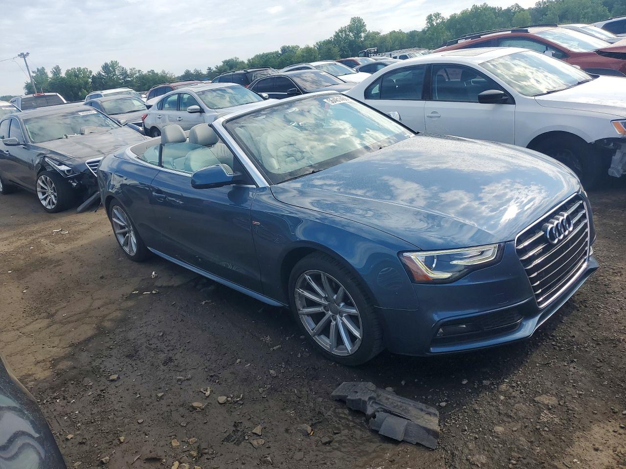 2015 Audi A5 Premium Plus Blue vin: WAUMFAFH8FN005460